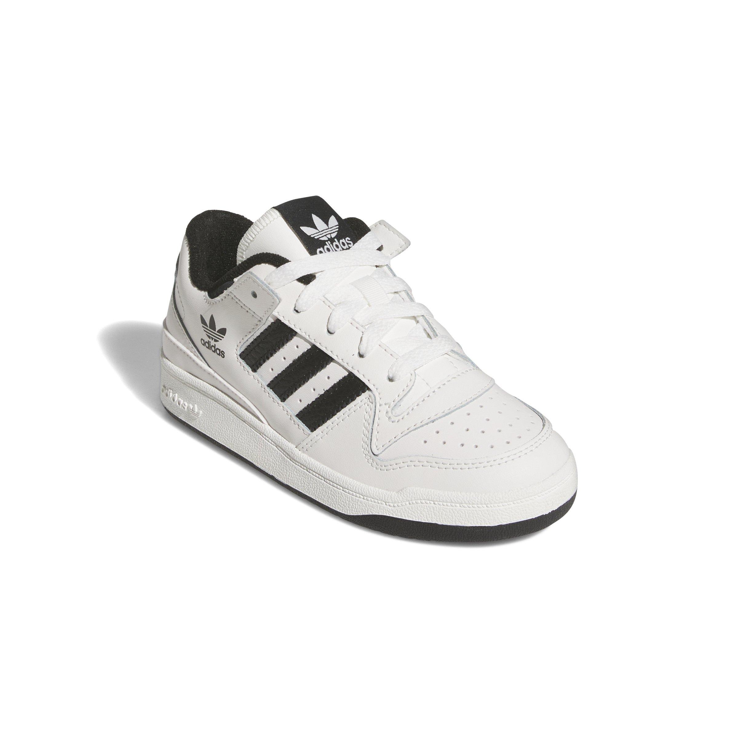 adidas Forum Low Classics Preschool Boys' "Core White/Core Black/Core White" Shoe