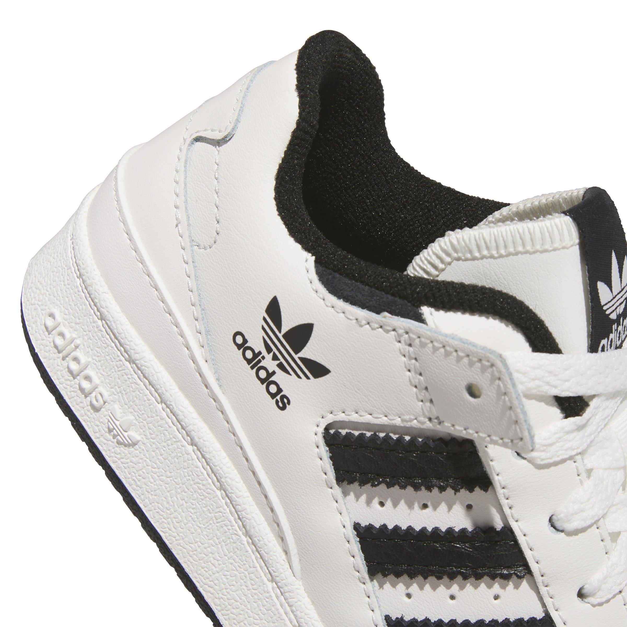 adidas Forum Low Classics Preschool Boys' "Core White/Core Black/Core White" Shoe