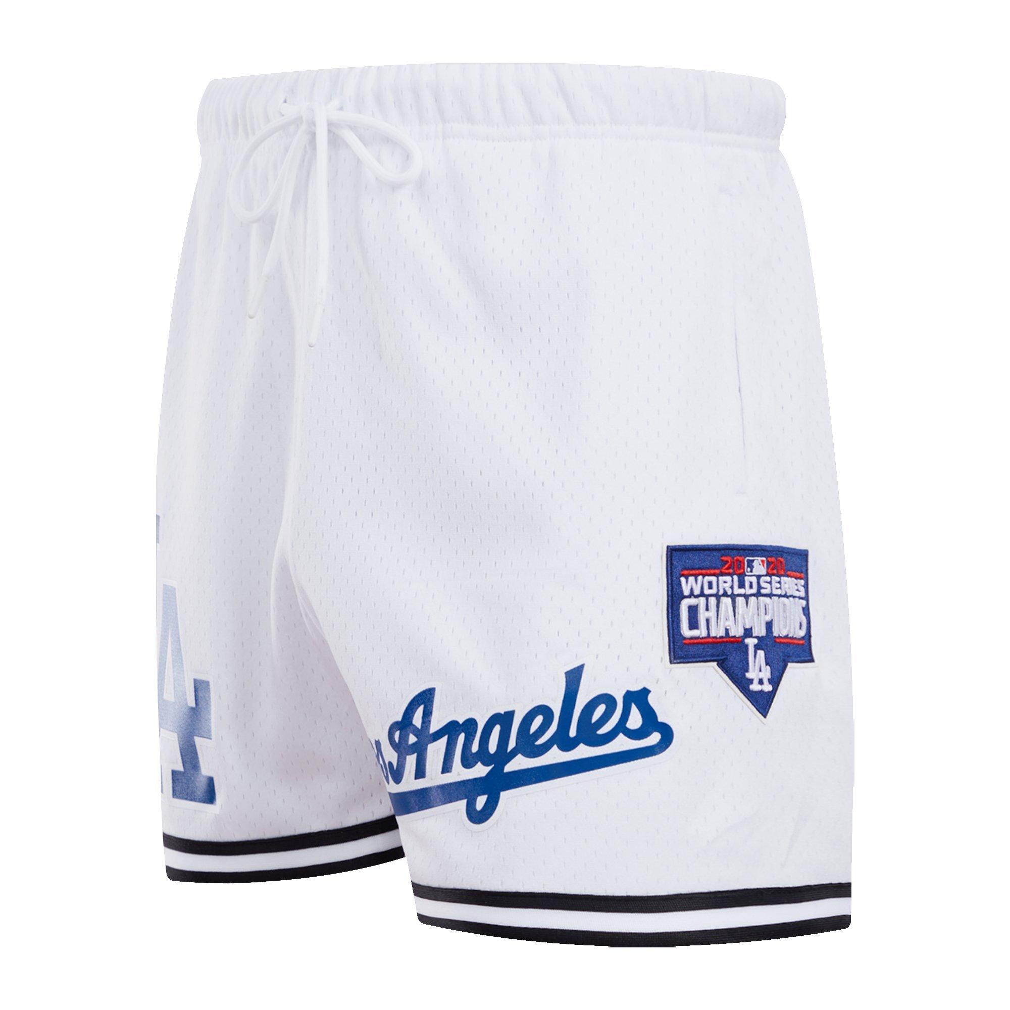Pro Standard Men's MLB Los Angeles Dodgers Logo Mesh Short - White - WHITE