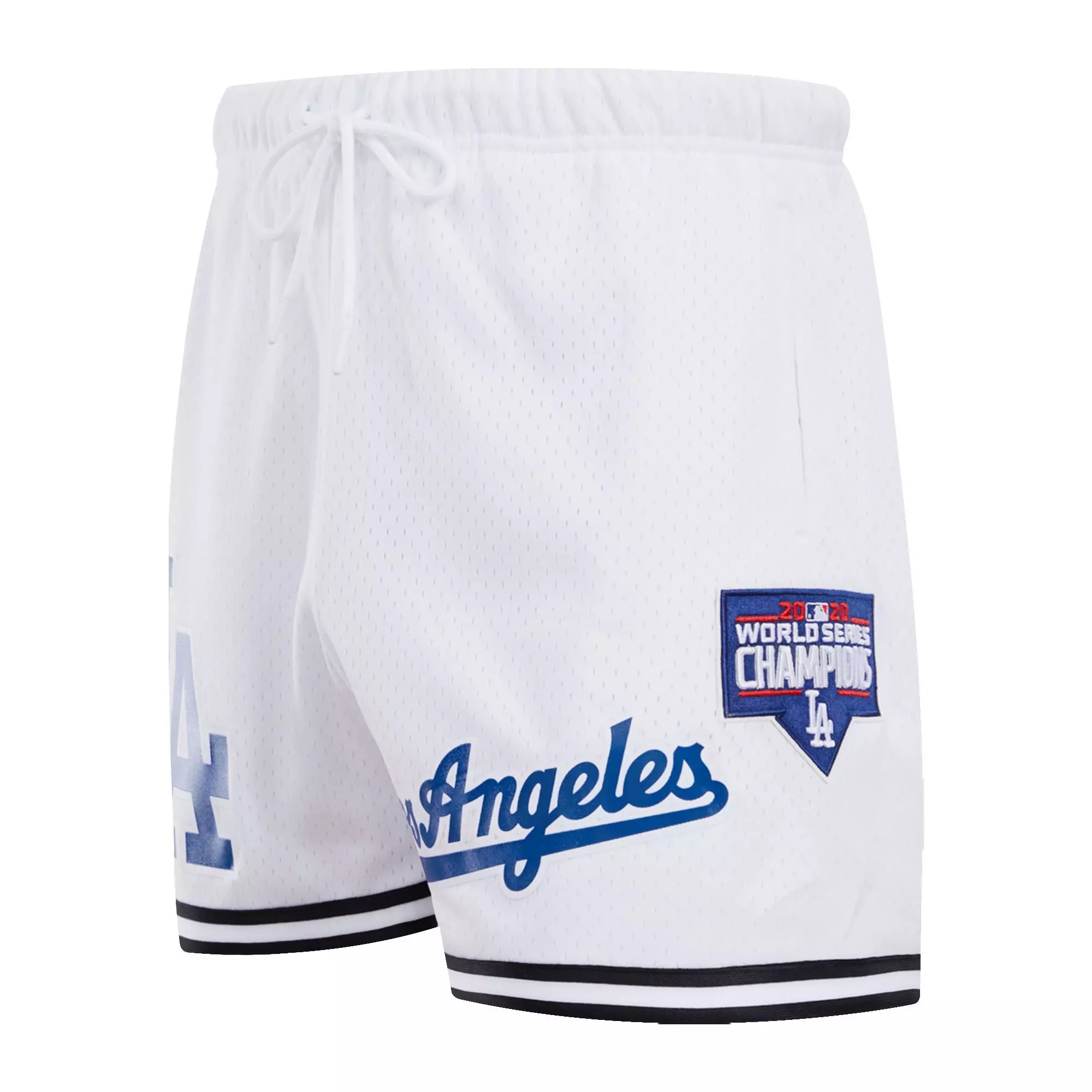 Pro Standard Men's MLB Los Angeles Dodgers Logo Mesh Short - White - WHITE