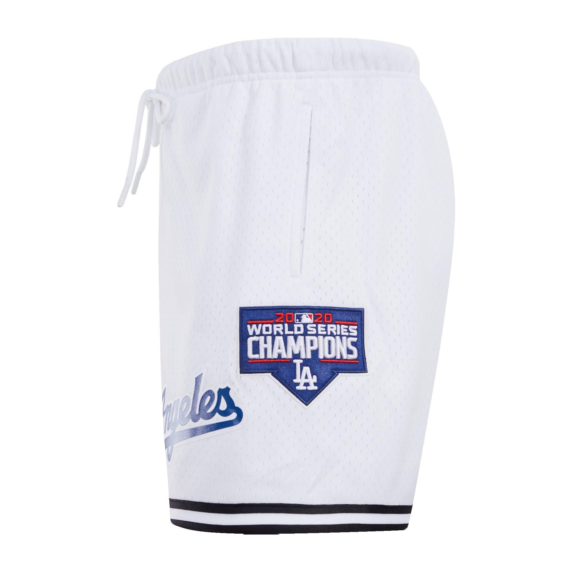 Pro Standard Men's MLB Los Angeles Dodgers Logo Mesh Short - White - WHITE