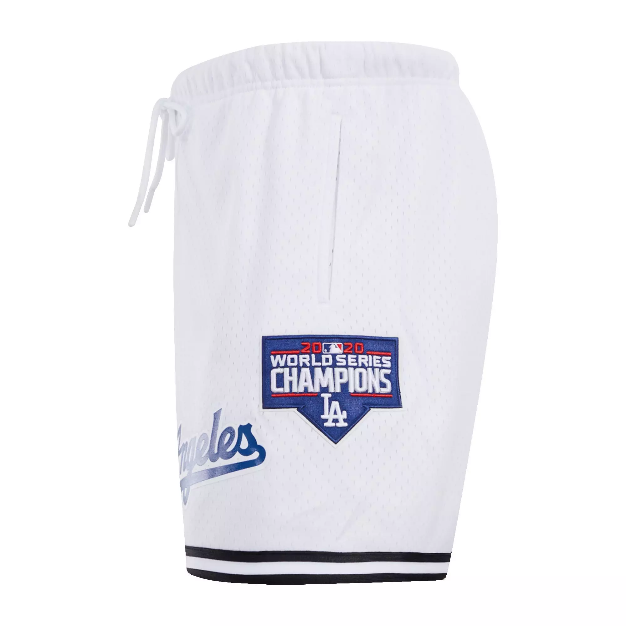 Pro Standard Men's MLB Los Angeles Dodgers Logo Mesh Short - White - WHITE