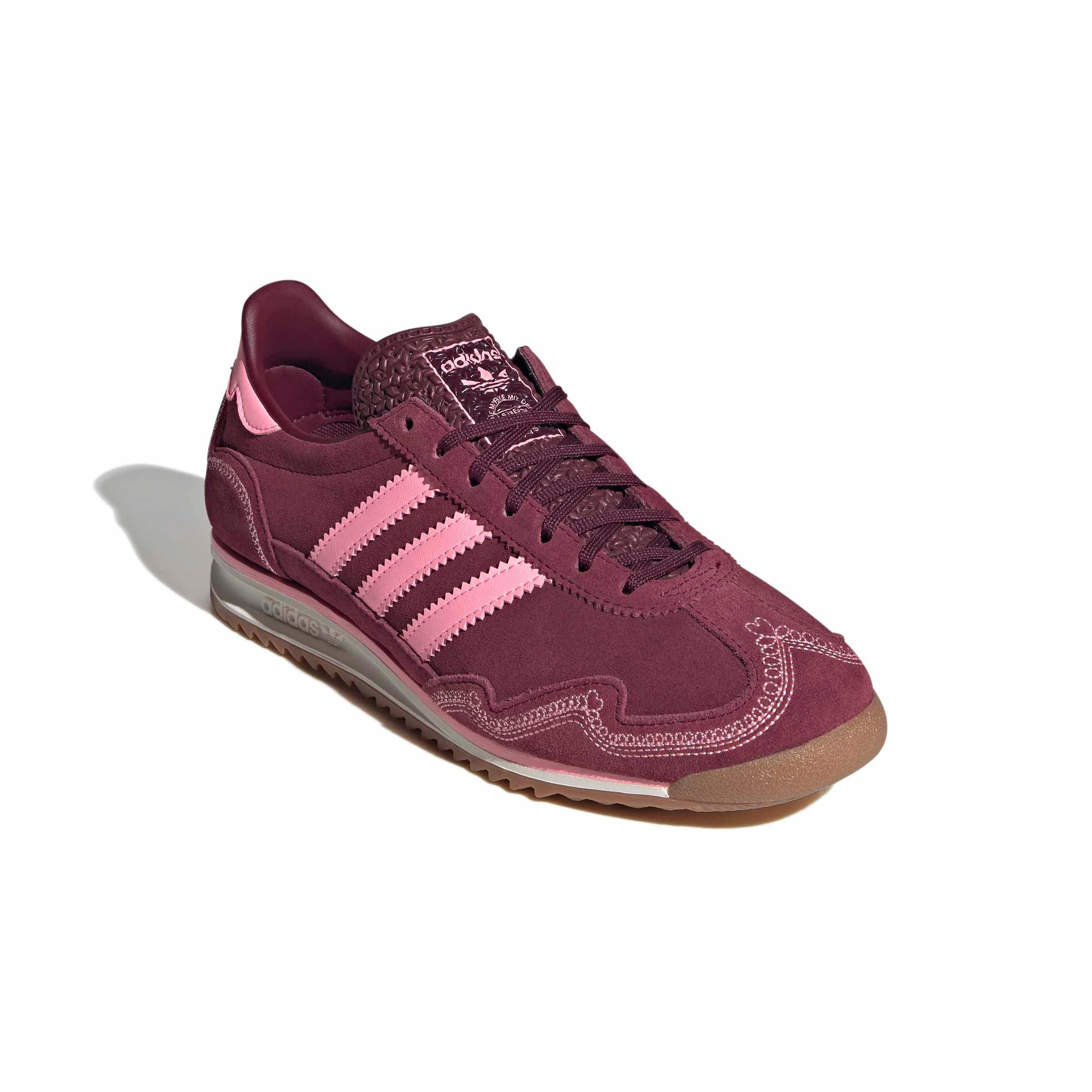 adidas Originals SL 72 OG "Pink Spark/Shadow Red/Pink Spark" Women's Shoe - PINK/RED/PINK Thumbnail View 3