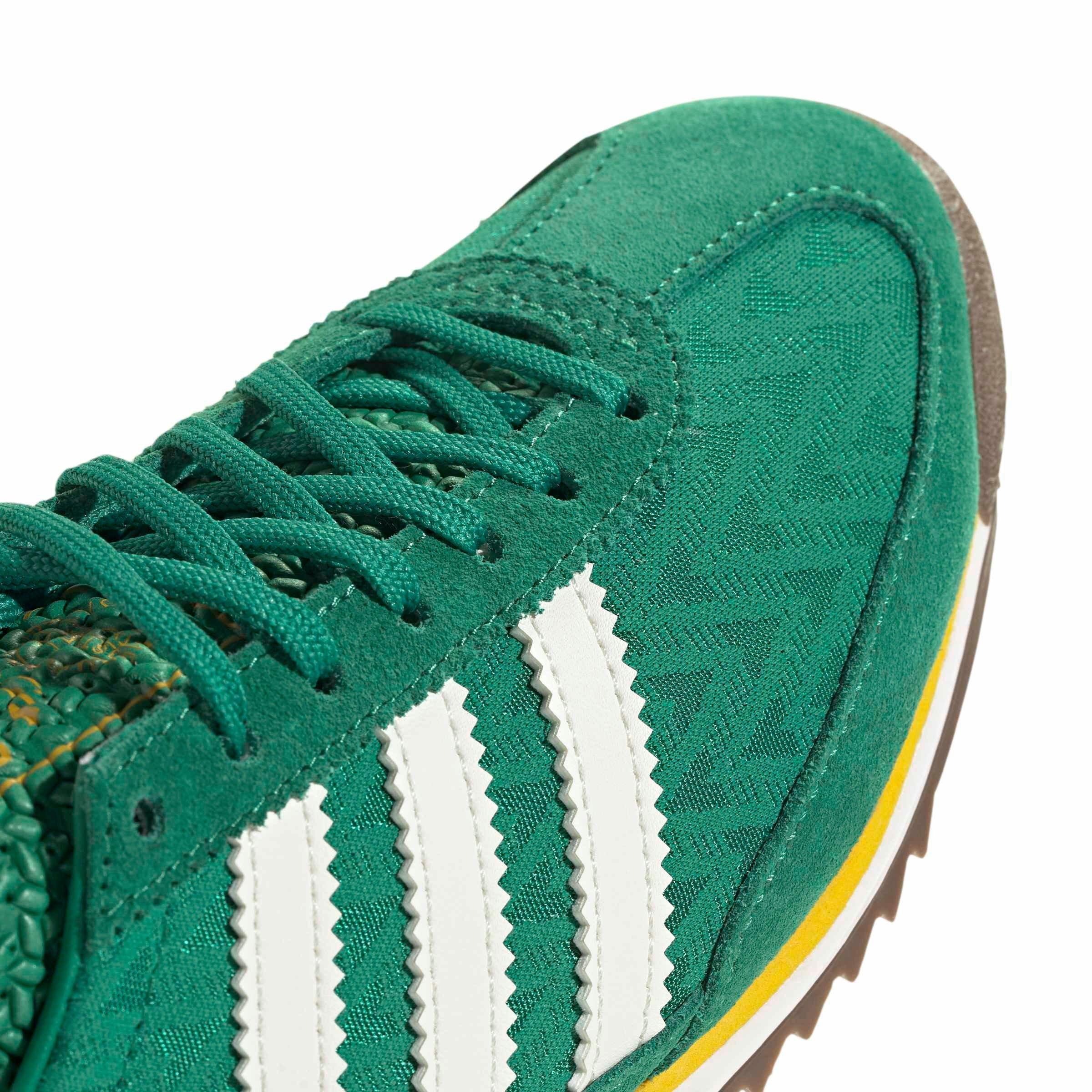 adidas Originals SL 72 OG "Bold Green/Off White/Eqt Yellow" Women's Shoe - GREEN/OFF WHITE/YELLOW Thumbnail View 7