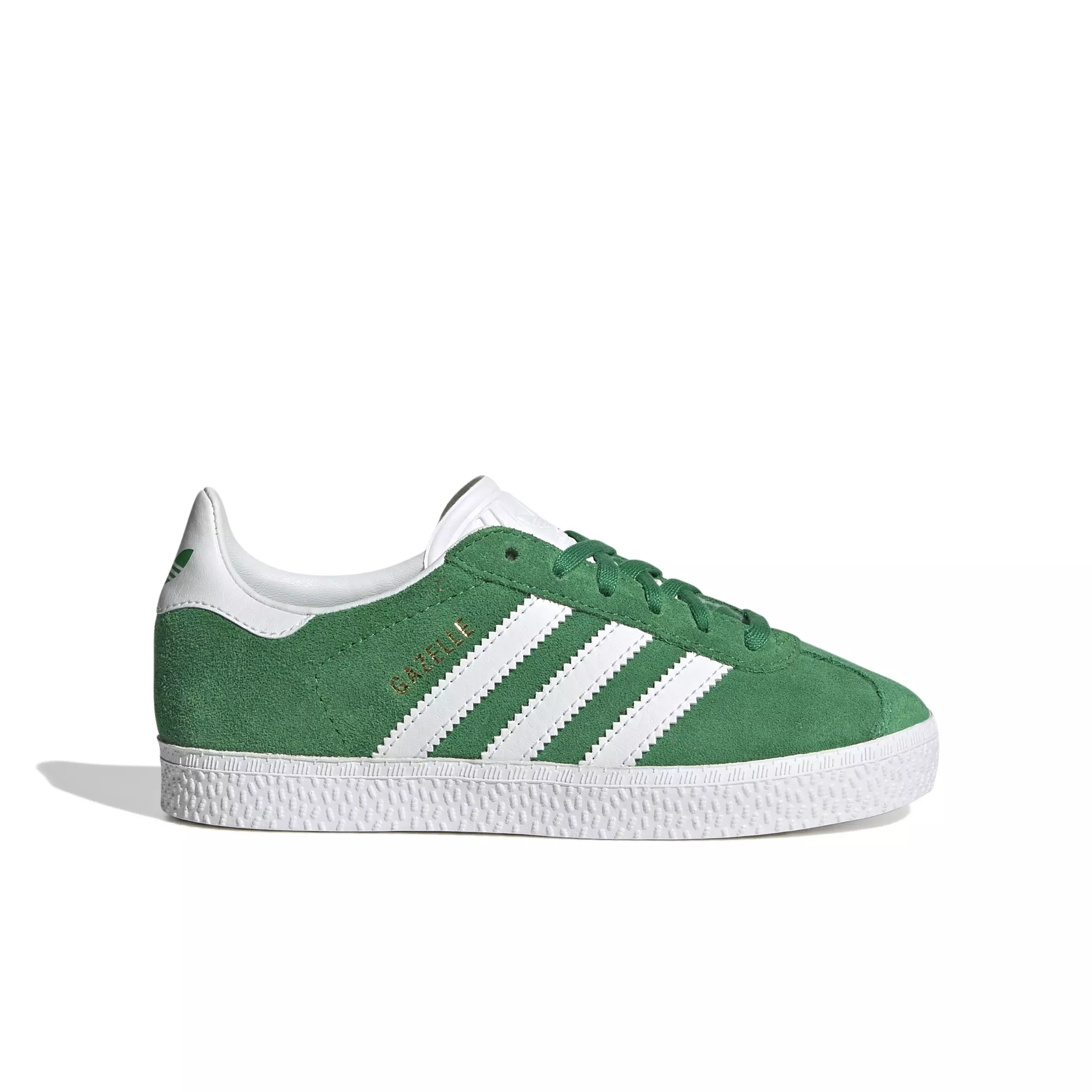 adidas Originals Gazelle C "Green/Ftwr White/Gold Metallic" Preschool Boys' Shoe - GREEN/WHITE/GOLD