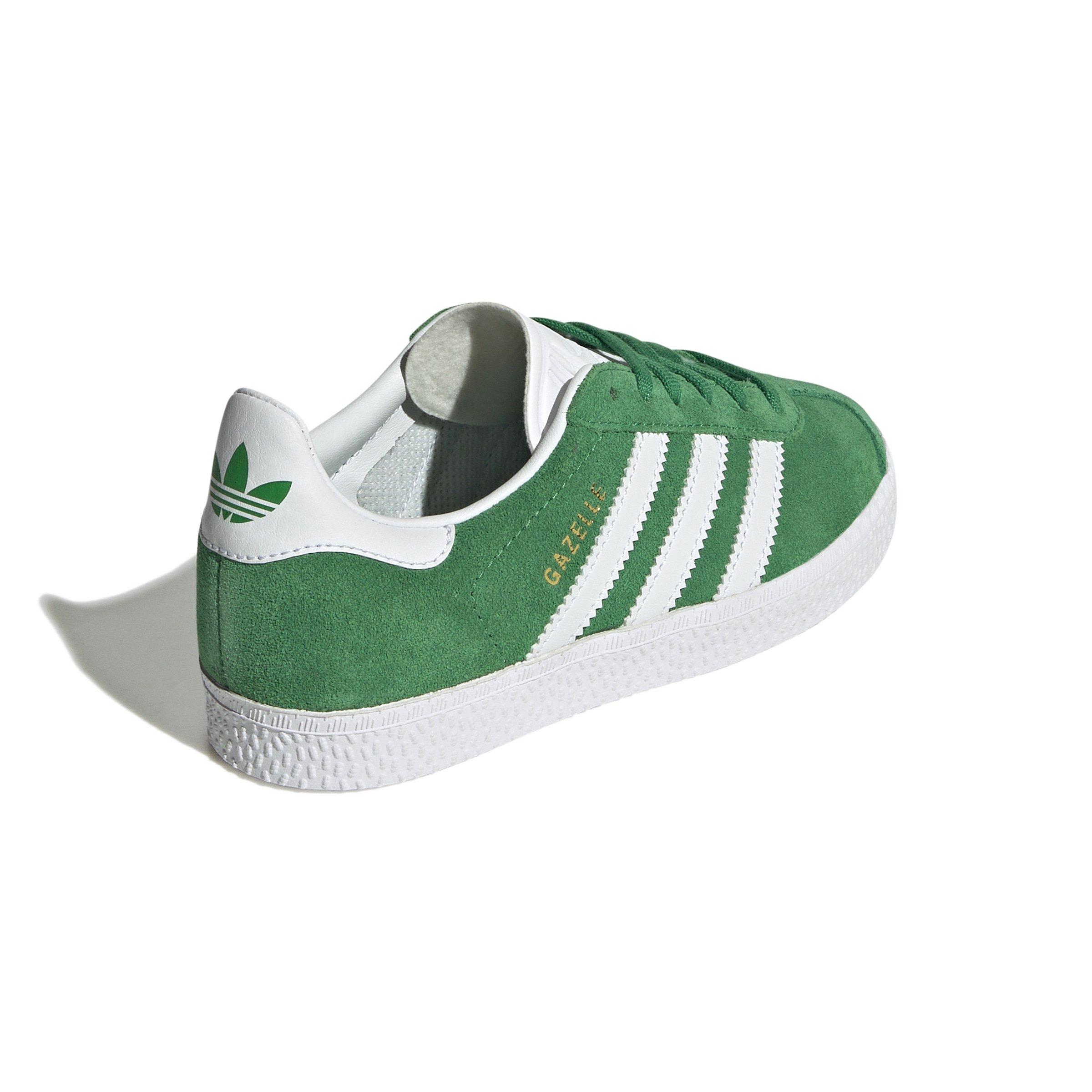 adidas Originals Gazelle C Preschool Boys'  "Green/Ftwr White/Gold Metallic" Shoe