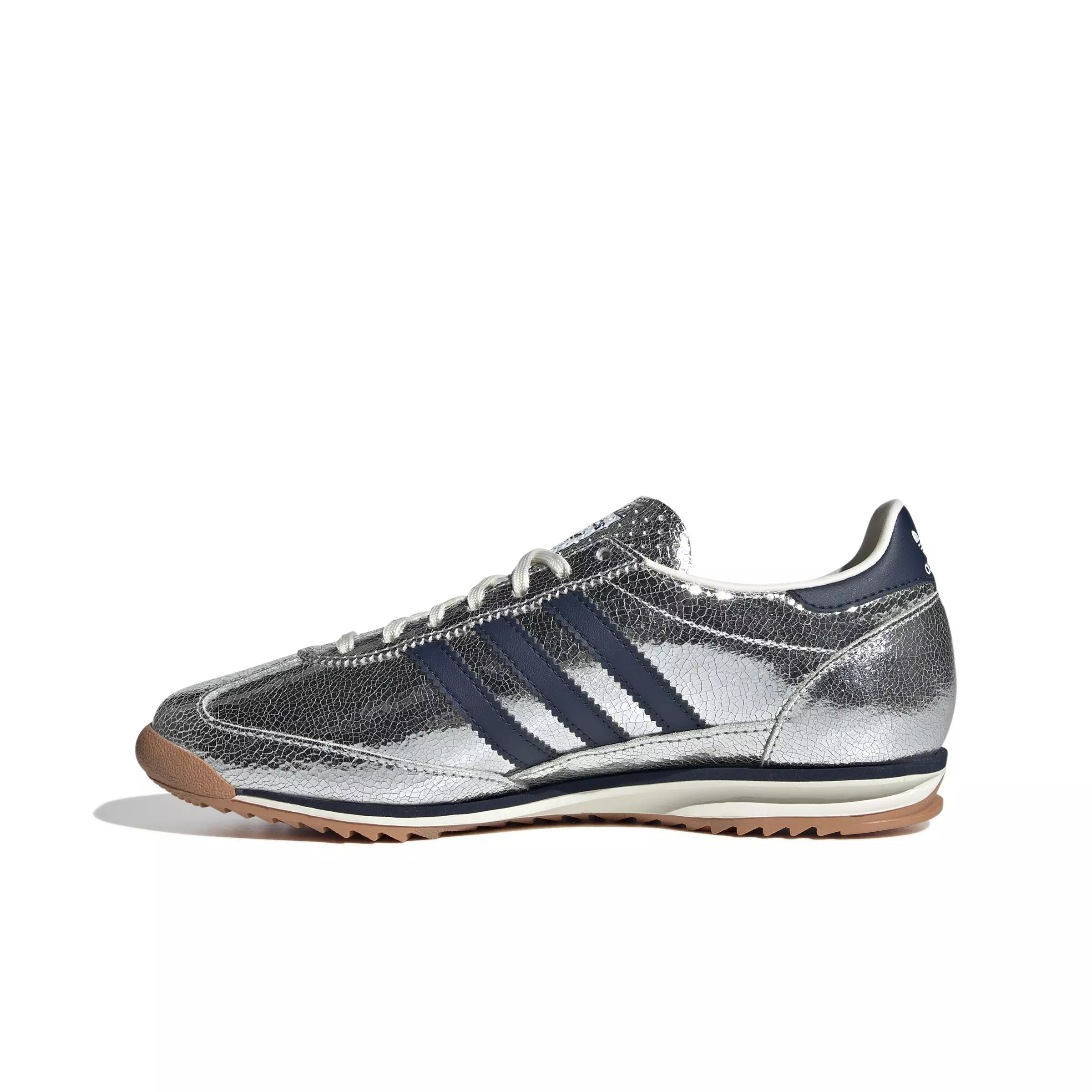 adidas Originals SL 72 OG "Silver Metallic/Collegiate Navy/Off White" Women's Shoe - SILVER/NAVY/OFF WHITE