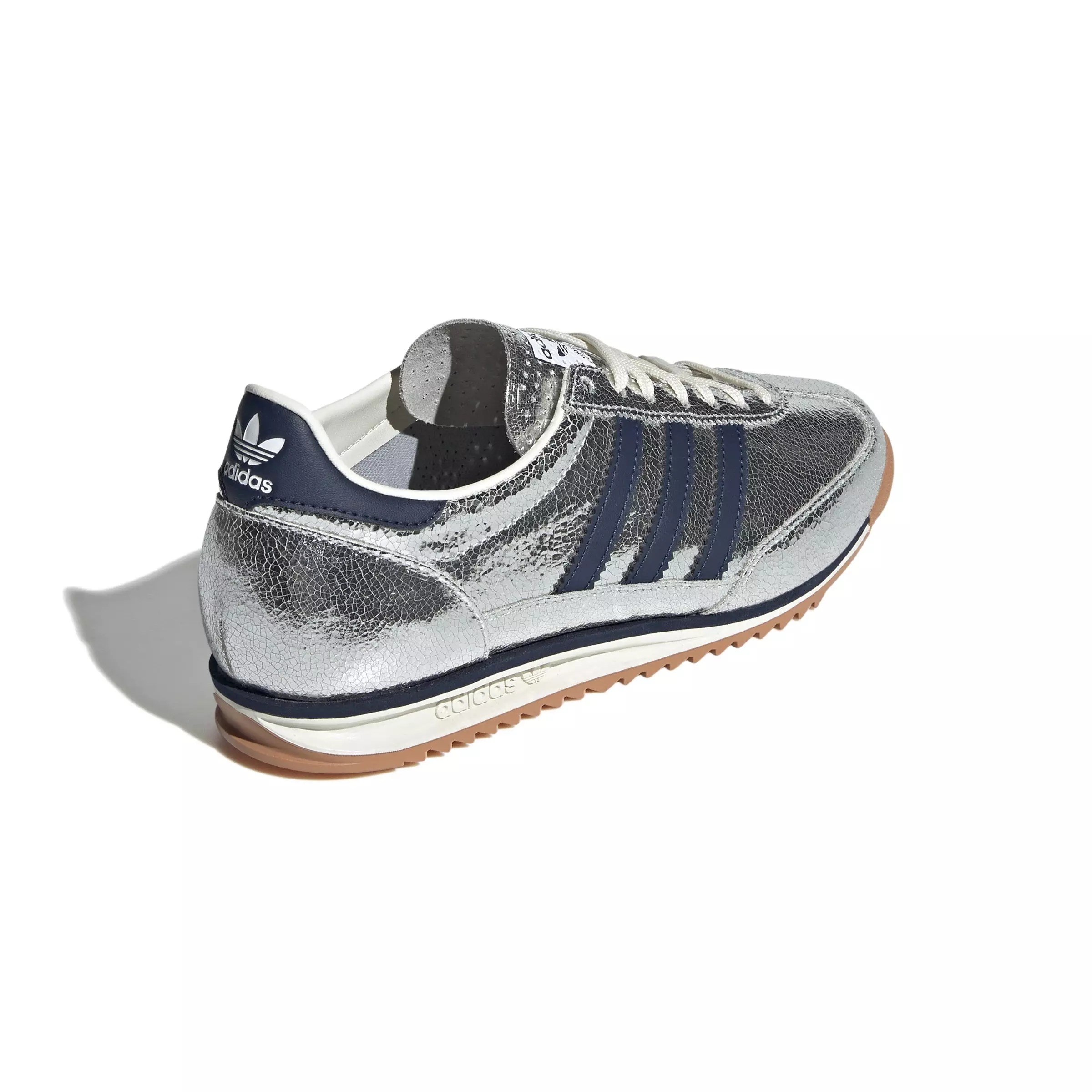 adidas Originals SL 72 OG "Silver Metallic/Collegiate Navy/Off White" Women's Shoe - SILVER/NAVY/OFF WHITE