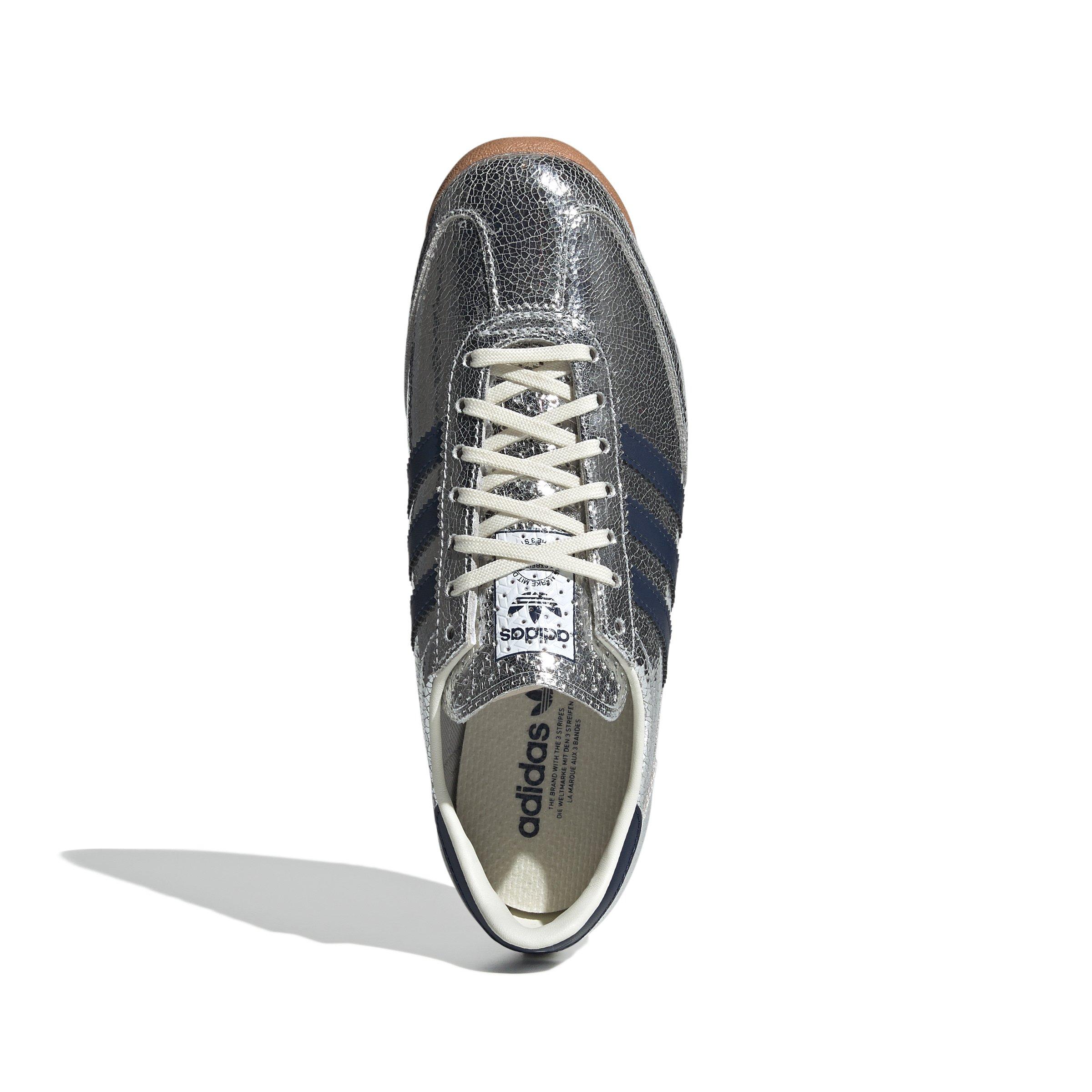 adidas Originals SL 72 OG "Silver Metallic/Collegiate Navy/Off White" Women's Shoe - SILVER/NAVY/OFF WHITE Thumbnail View 5