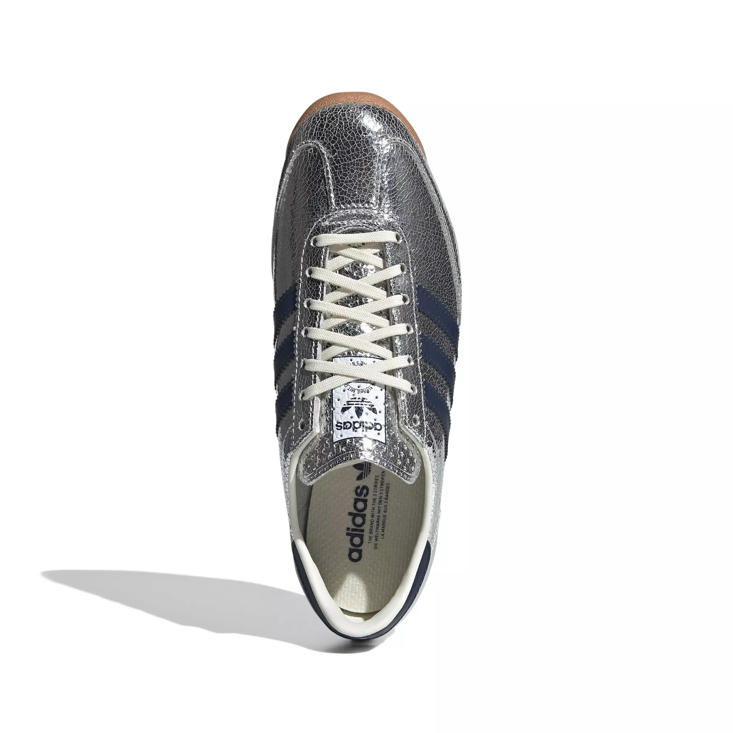 adidas Originals SL 72 OG "Silver Metallic/Collegiate Navy/Off White" Women's Shoe - SILVER/NAVY/OFF WHITE