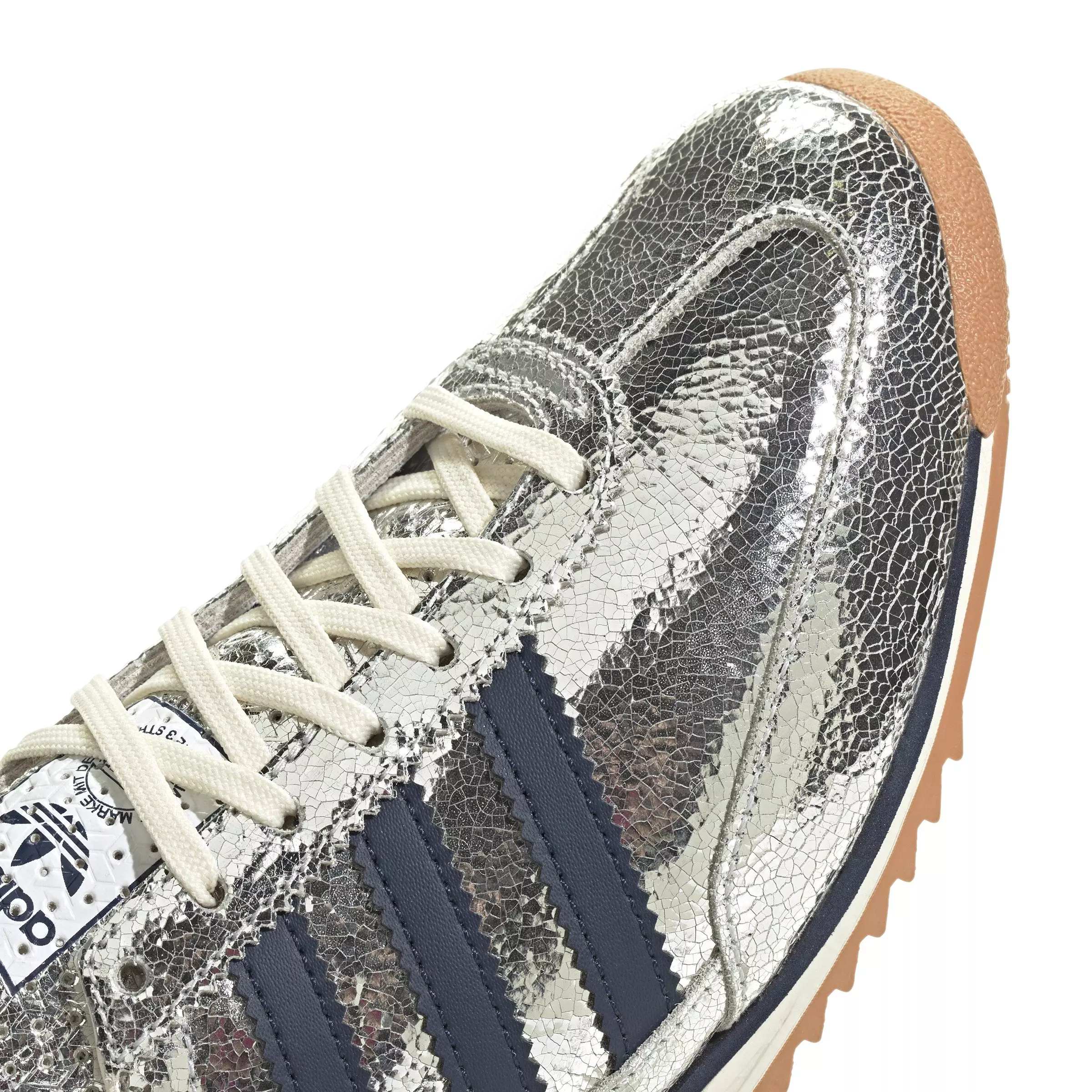 adidas Originals SL 72 OG "Silver Metallic/Collegiate Navy/Off White" Women's Shoe - SILVER/NAVY/OFF WHITE