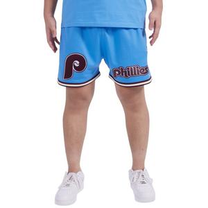 Pro Standard Men's MLB Philadelphia Phillies Retro Logo Mesh Short - Blue/Wine - BLUE/WINE