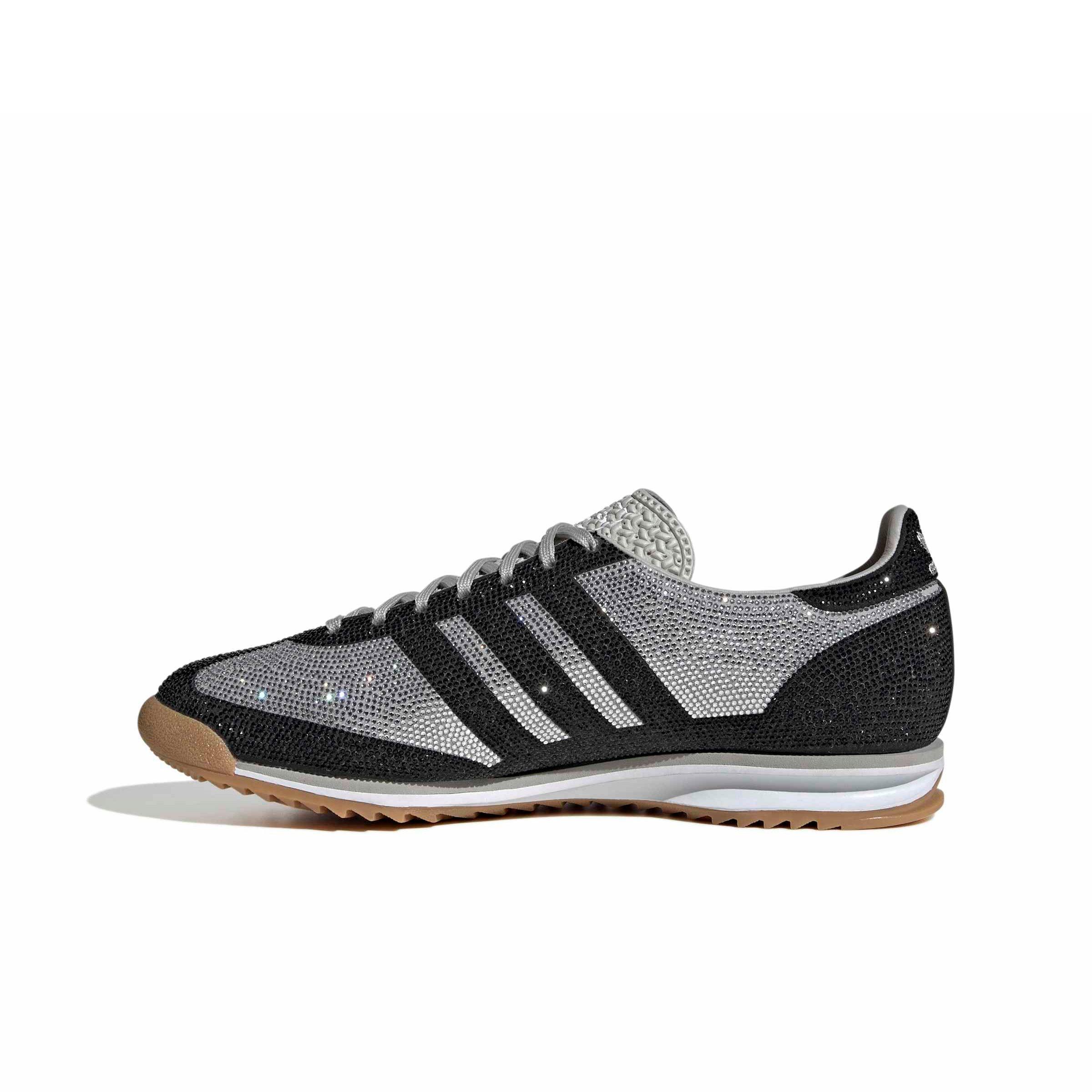adidas Originals SL 72 OG "Grey Two/Core Black/Ftwr White Rhinestone" Women's Shoe - GREY/BLACK/WHITE Thumbnail View 2