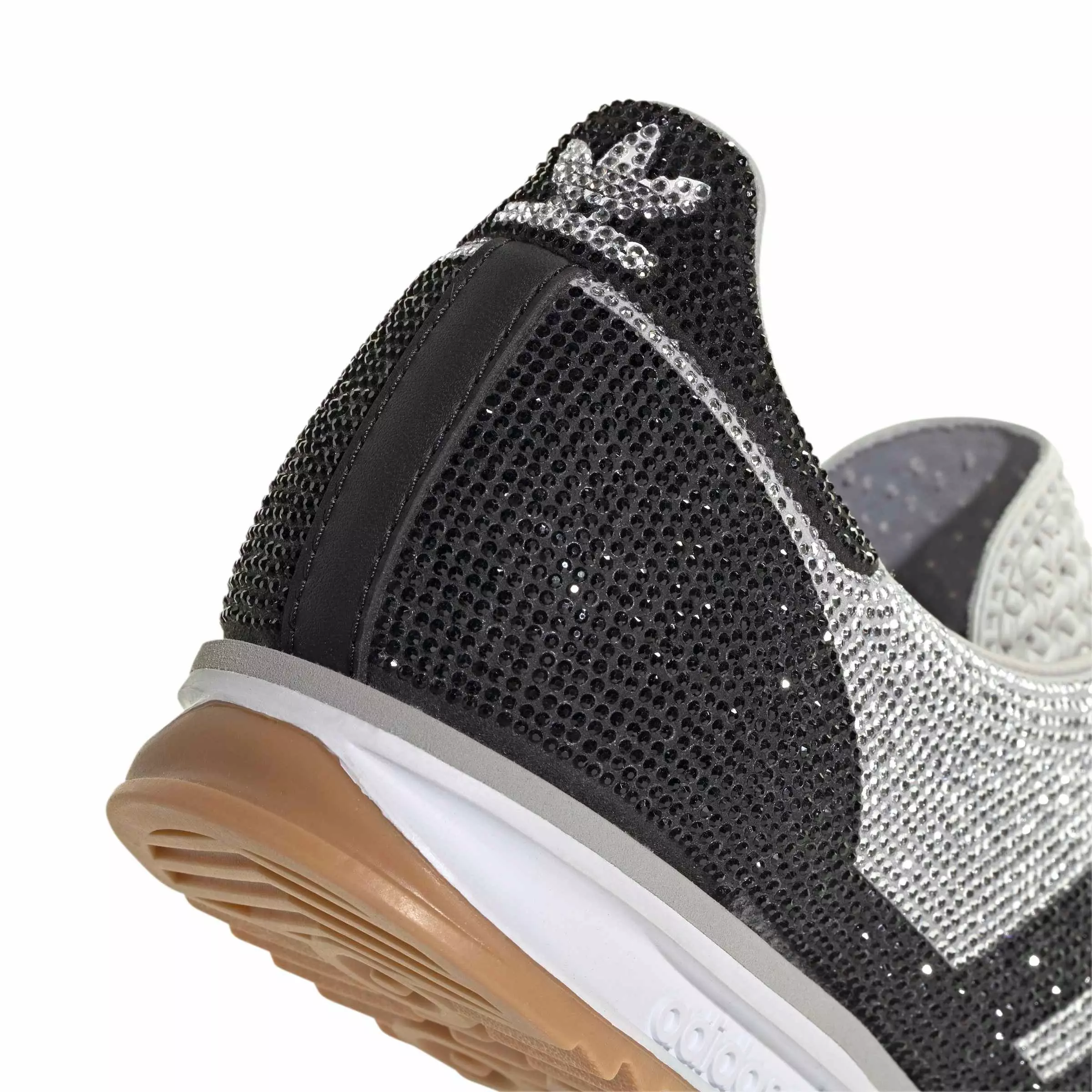 adidas Originals SL 72 OG "Grey Two/Core Black/Ftwr White Rhinestone" Women's Shoe - GREY/BLACK/WHITE