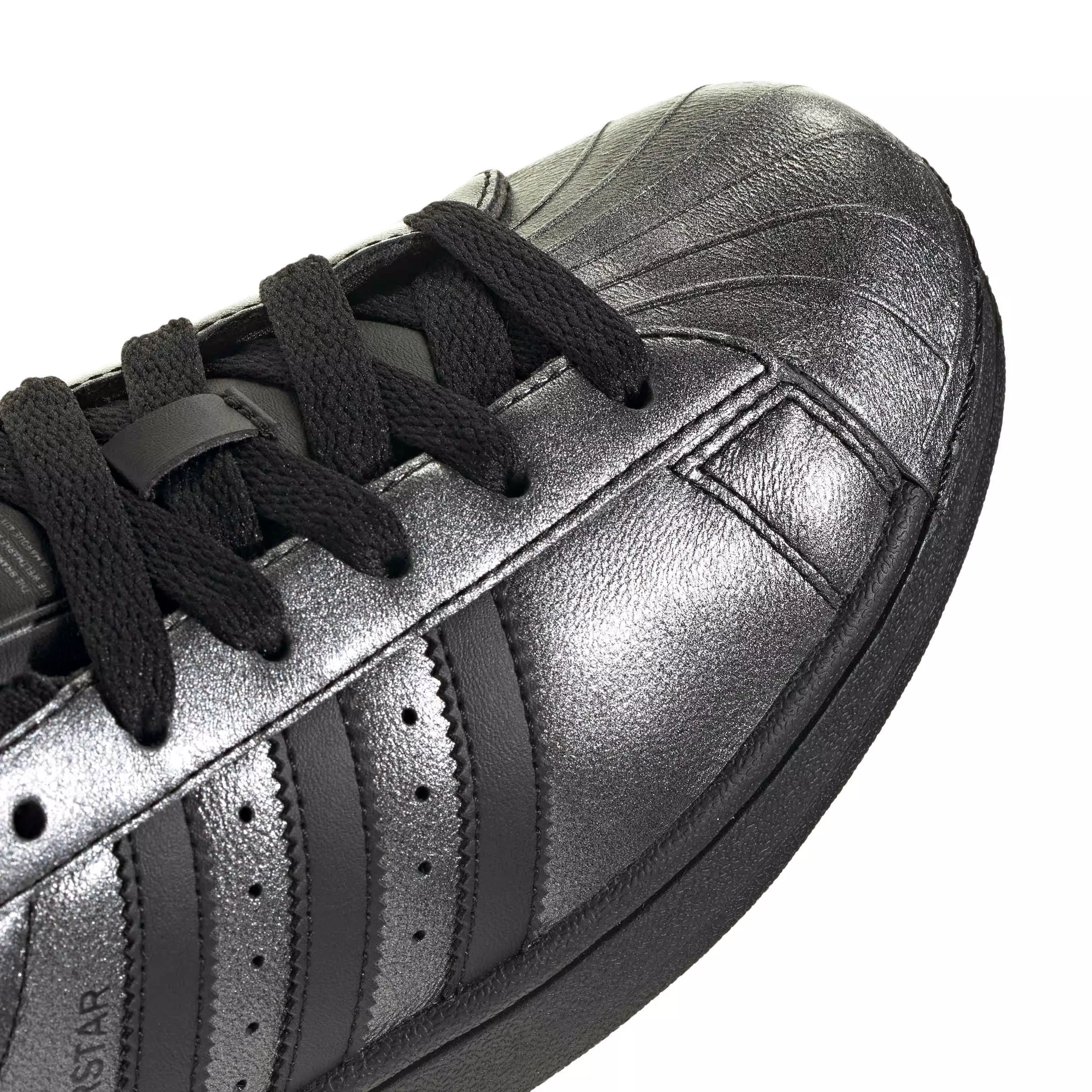 adidas Originals Superstar II "Core Black/Core Black/Iron Metallic" Women's Shoe - BLACK/BLACK/IRON