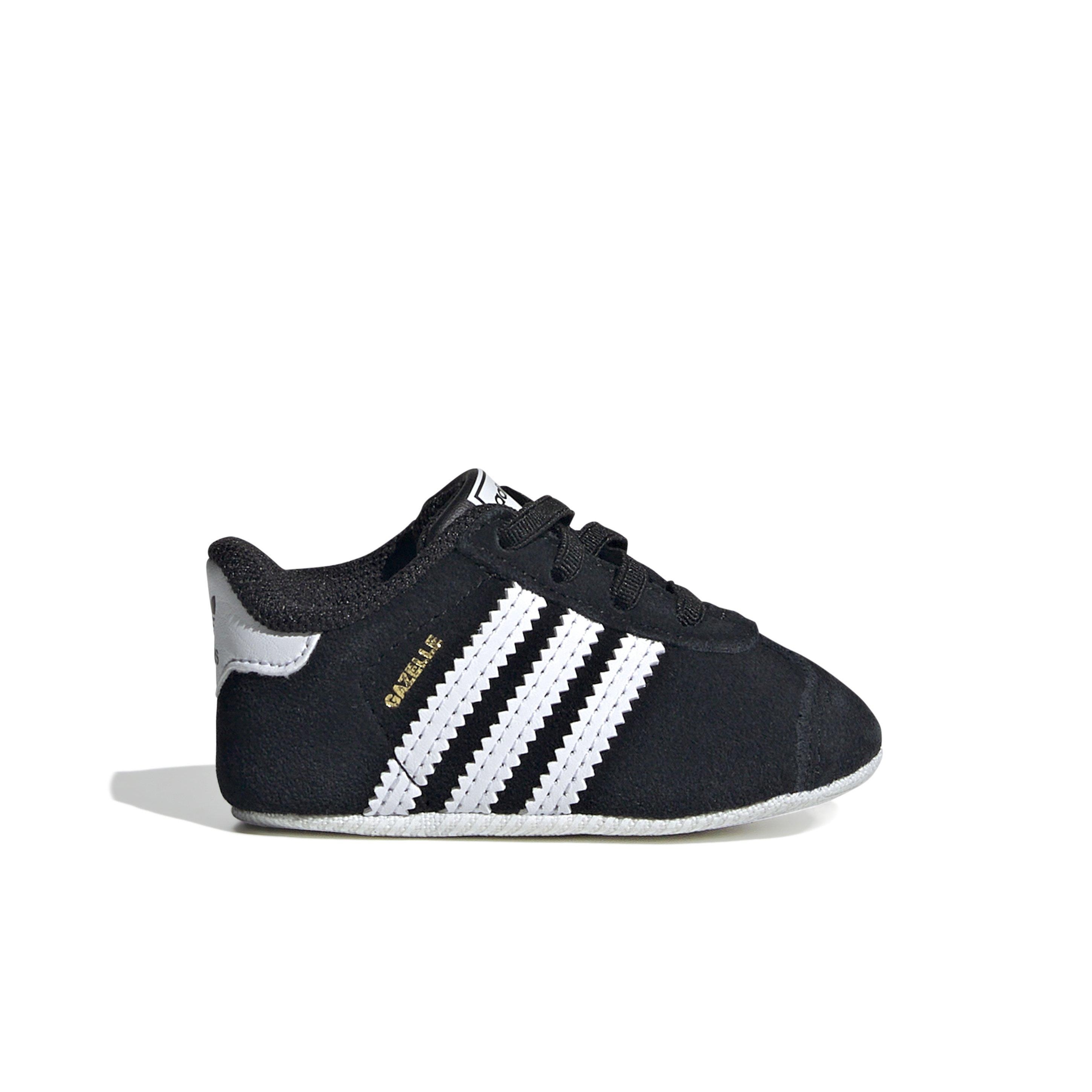 adidas Originals Gazelle Crib "Core Black/Ftwr White/Ftwr White" Infant Girls' Shoe - BLACK/WHITE/WHITE