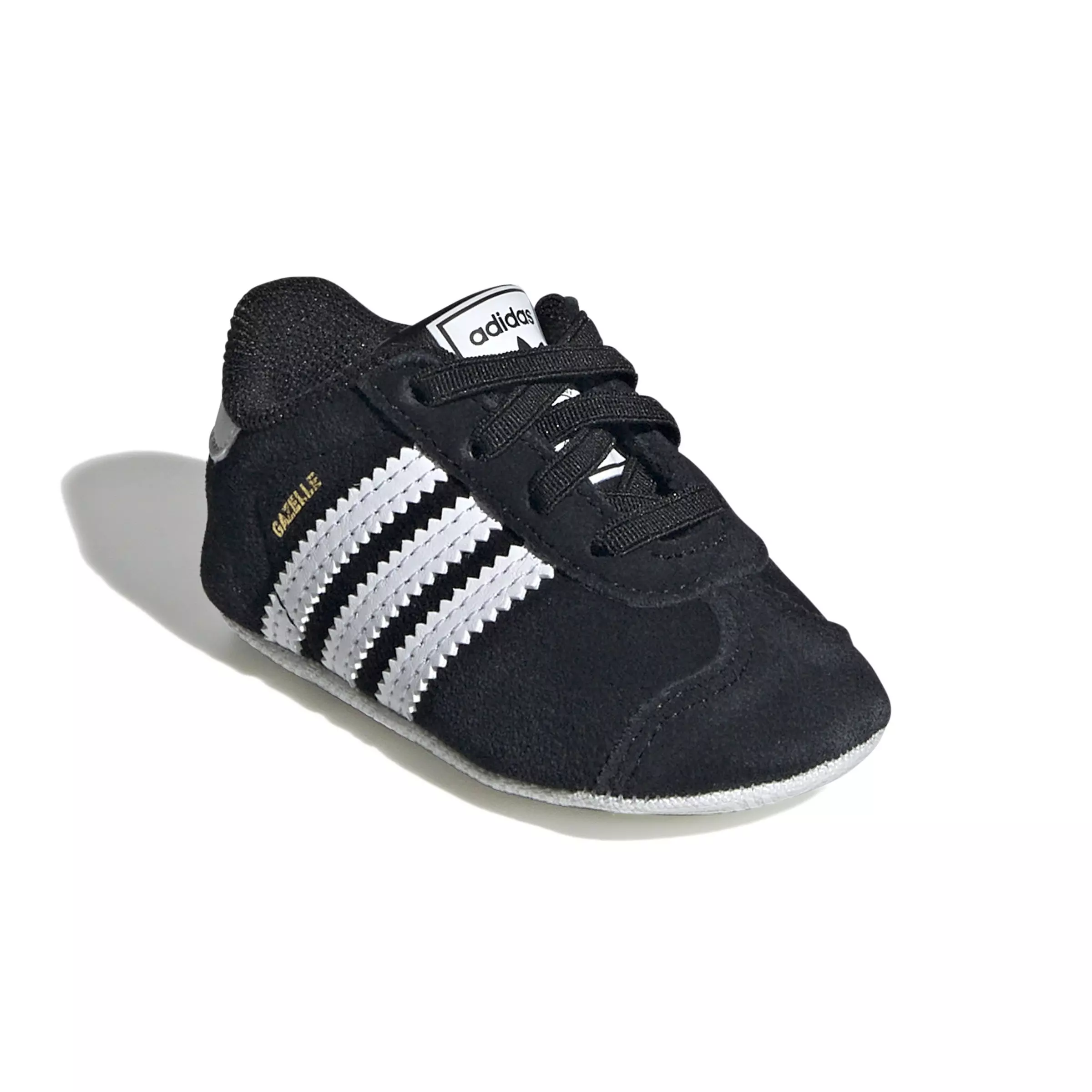 adidas Originals Gazelle Crib "Core Black/Ftwr White/Ftwr White" Infant Girls' Shoe - BLACK/WHITE/WHITE