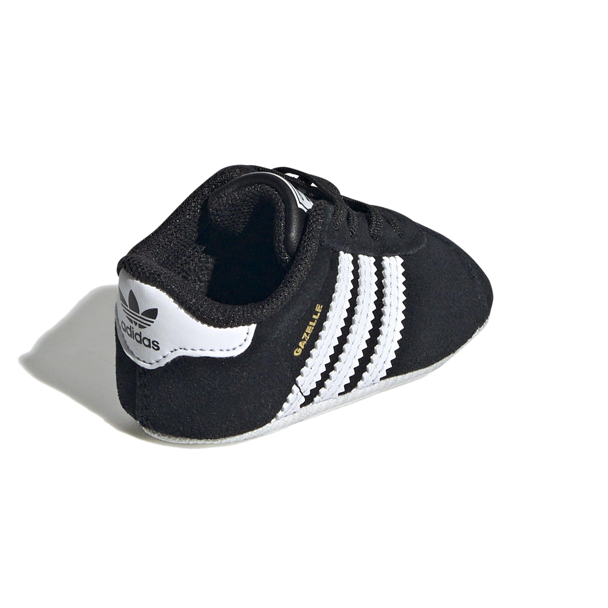 adidas Originals Gazelle Crib Infant Girls' "Core Black/Ftwr White/Ftwr White" Shoe