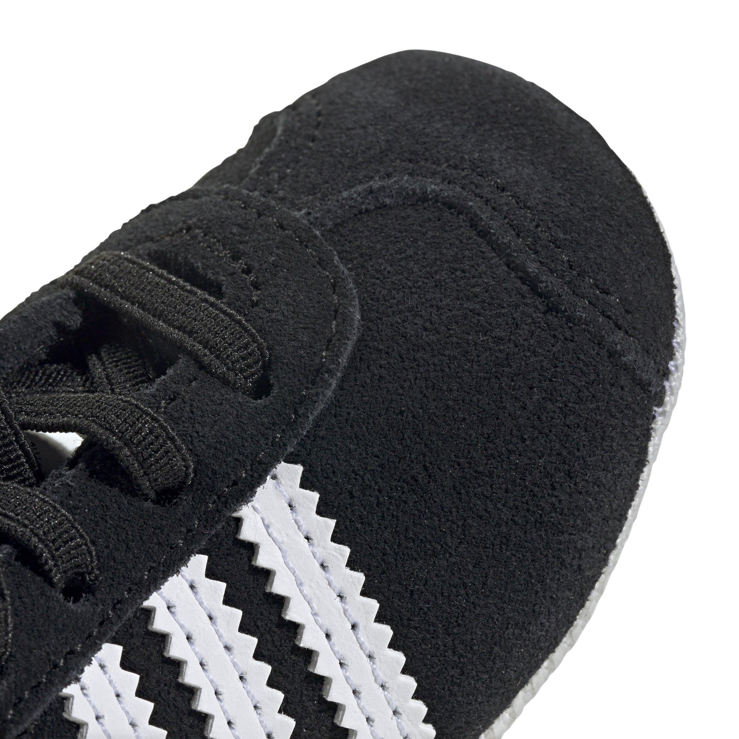 adidas Originals Gazelle Crib Infant Girls' "Core Black/Ftwr White/Ftwr White" Shoe