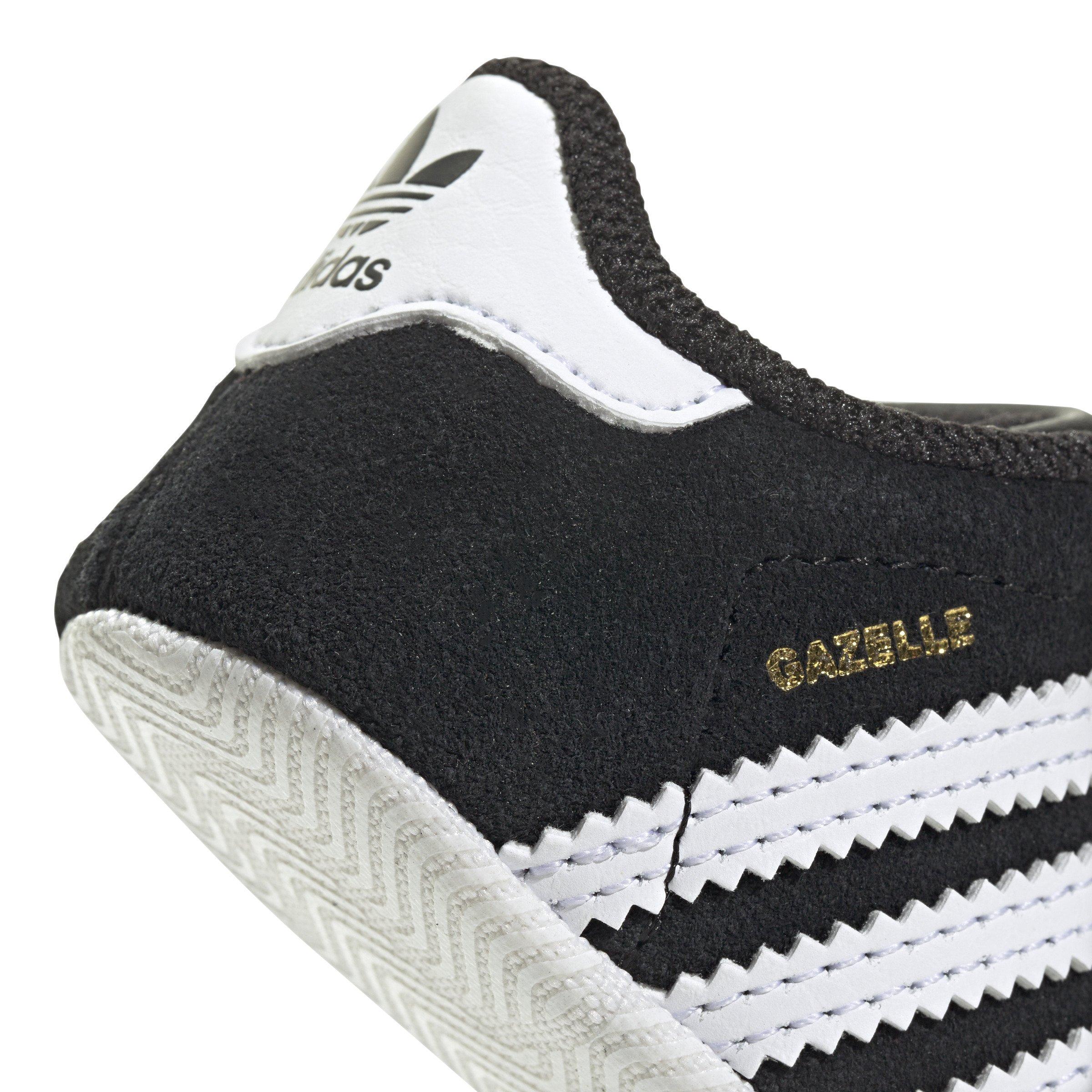 adidas Originals Gazelle Crib Infant Girls' "Core Black/Ftwr White/Ftwr White" Shoe