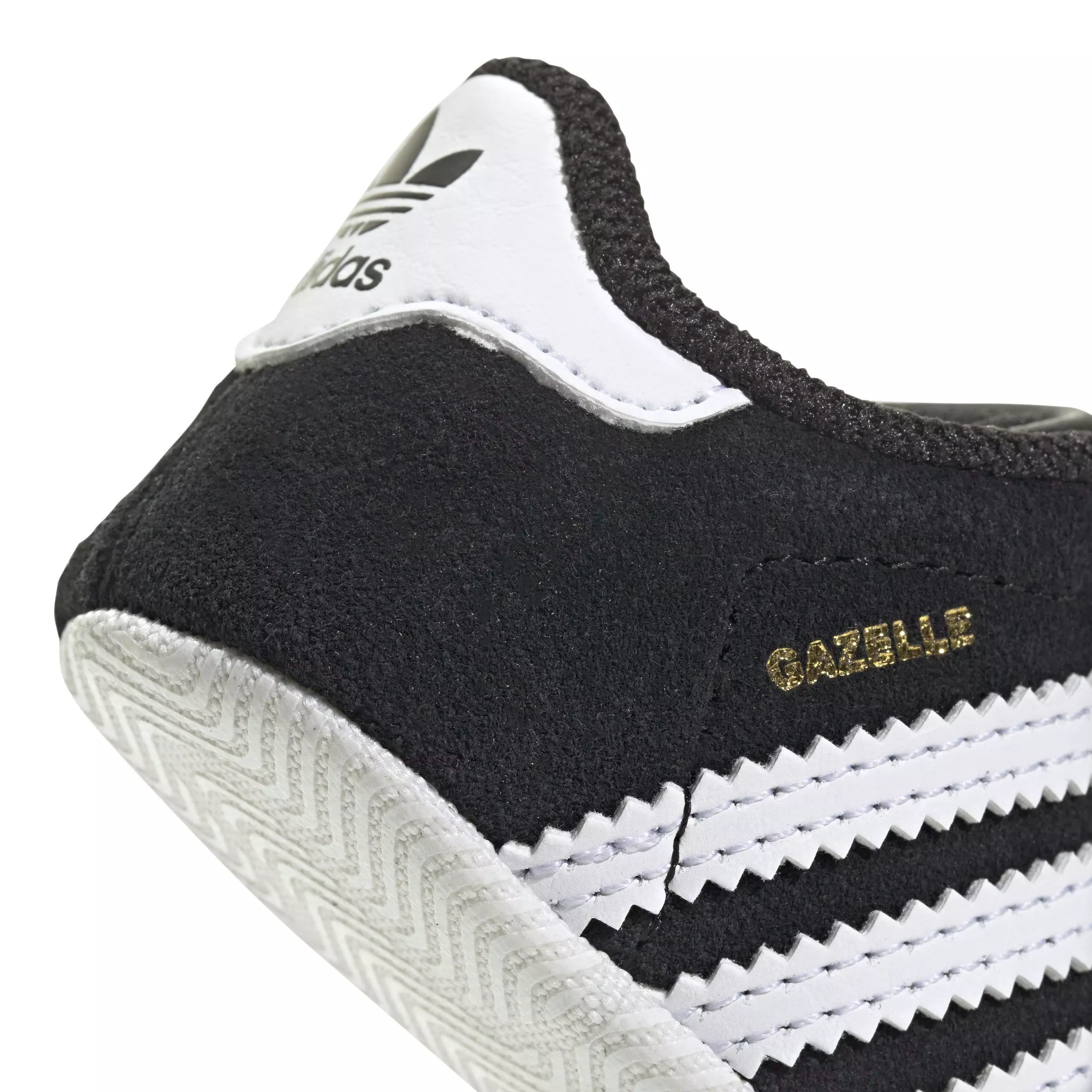 adidas Originals Gazelle Crib "Core Black/Ftwr White/Ftwr White" Infant Girls' Shoe - BLACK/WHITE/WHITE