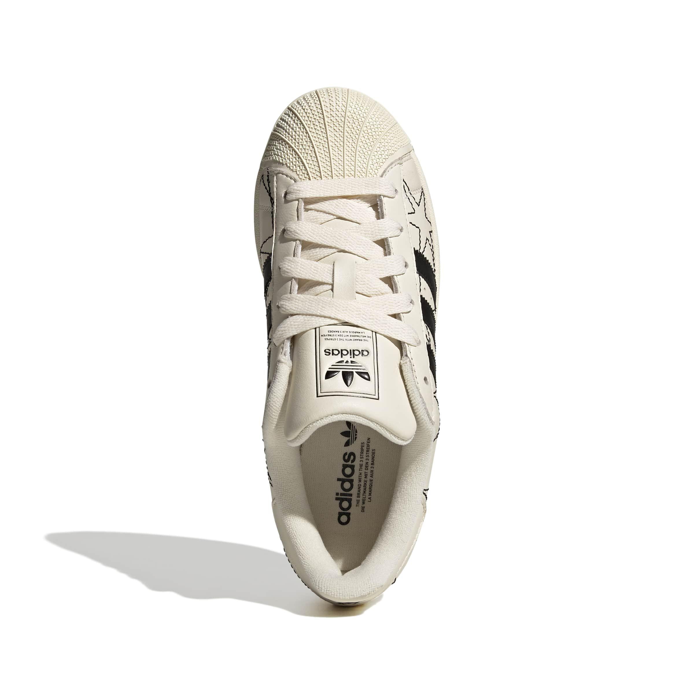adidas Originals Superstar II "Cream White/Core Black/Cream White" Women's Shoe - CREAM/BLACK/CREAM Thumbnail View 5