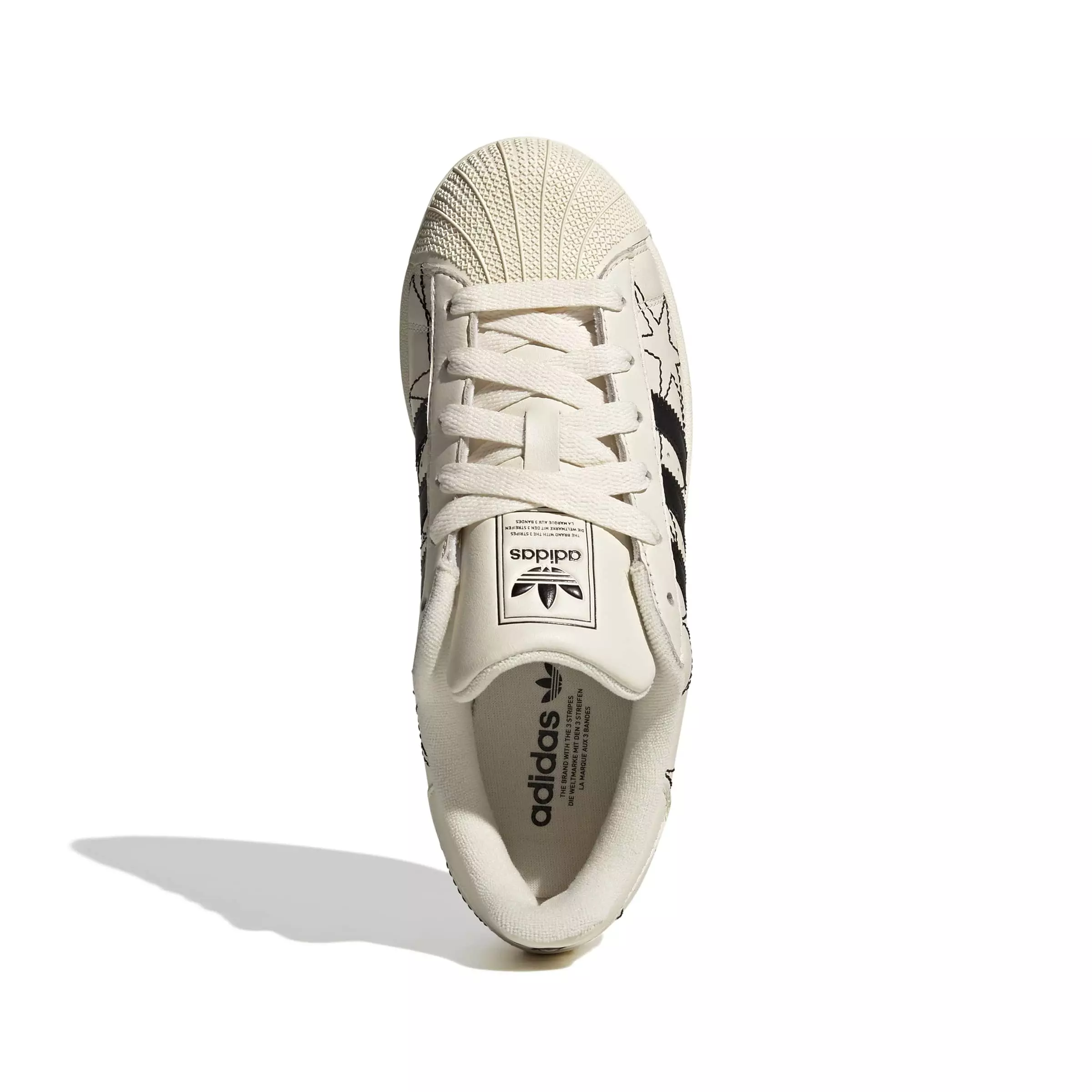 adidas Originals Superstar II "Cream White/Core Black/Cream White" Women's Shoe - CREAM/BLACK/CREAM