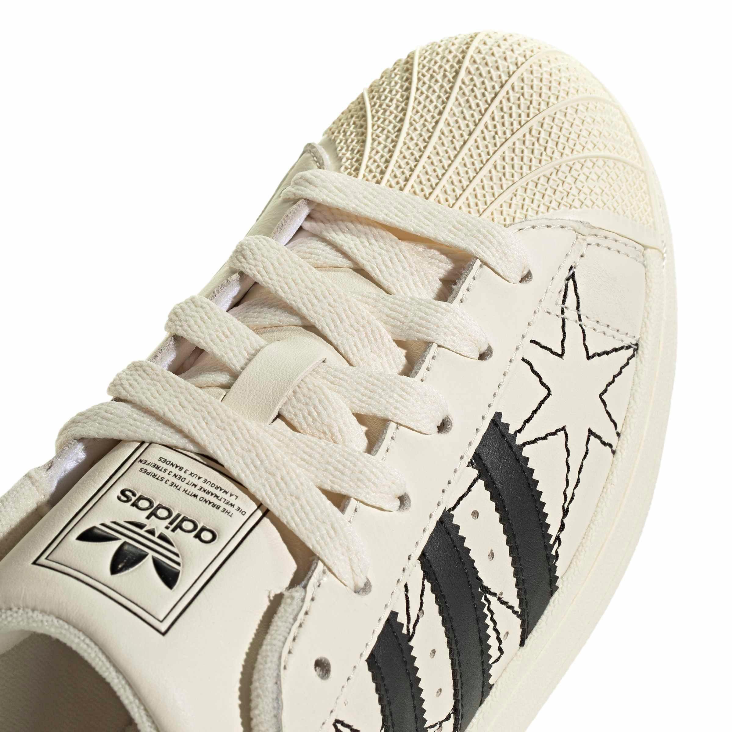 adidas Originals Superstar II "Cream White/Core Black/Cream White" Women's Shoe - CREAM/BLACK/CREAM Thumbnail View 7