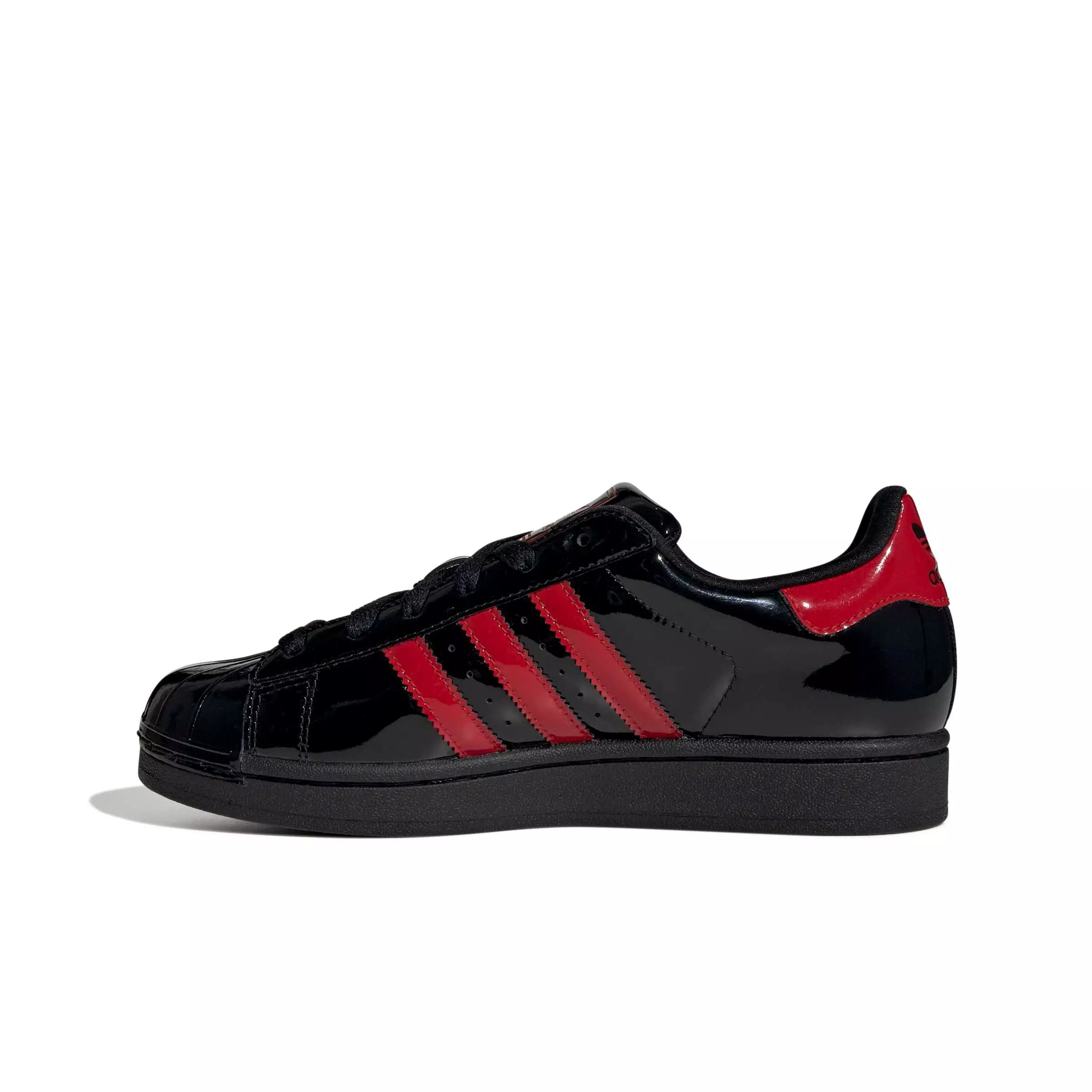 adidas Originals Superstar II "Core Black/Better Scarlet/Core Black" Women's Shoe - BLACK/SCARLET/BLACK