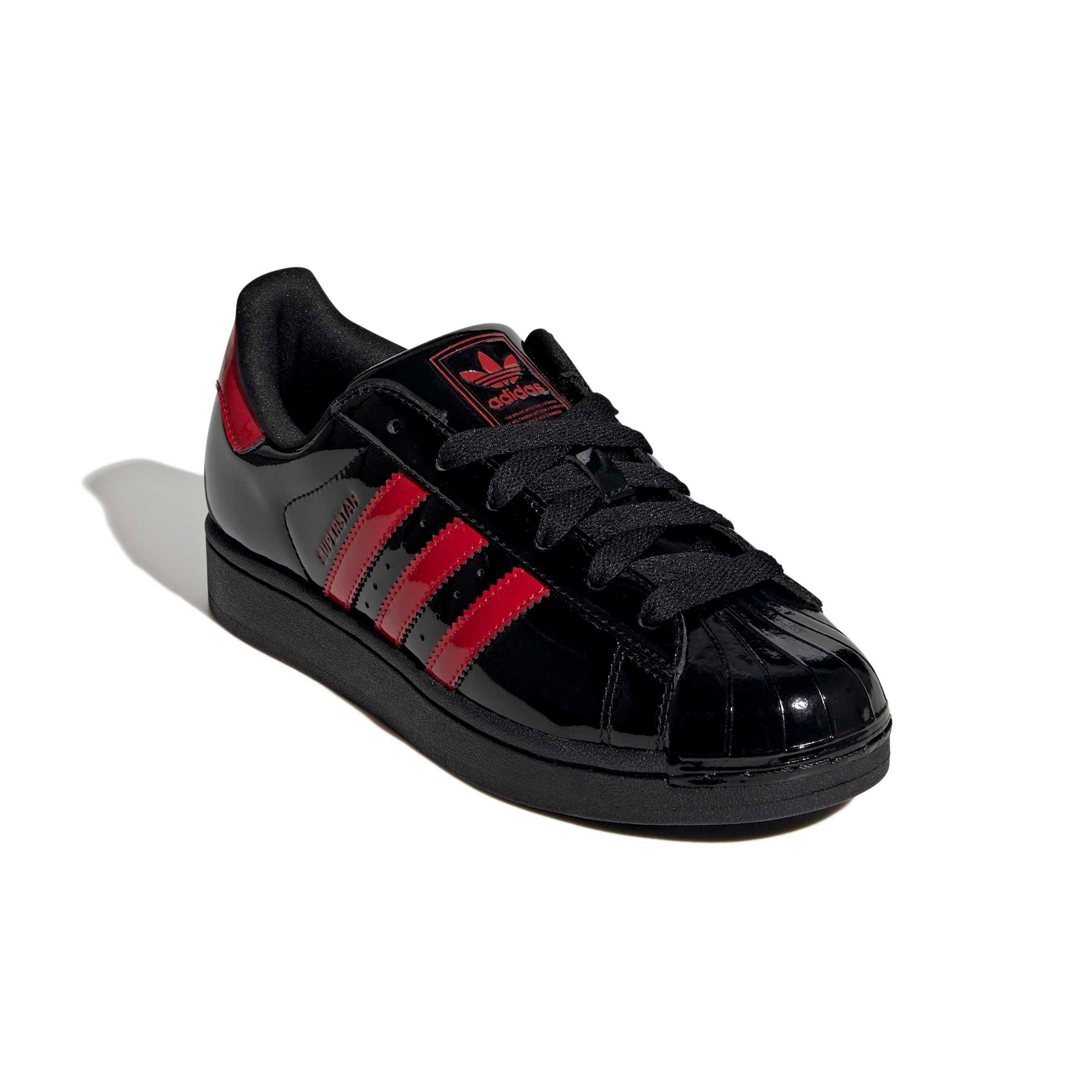 adidas Originals Superstar II "Core Black/Better Scarlet/Core Black" Women's Shoe - BLACK/SCARLET/BLACK Thumbnail View 3