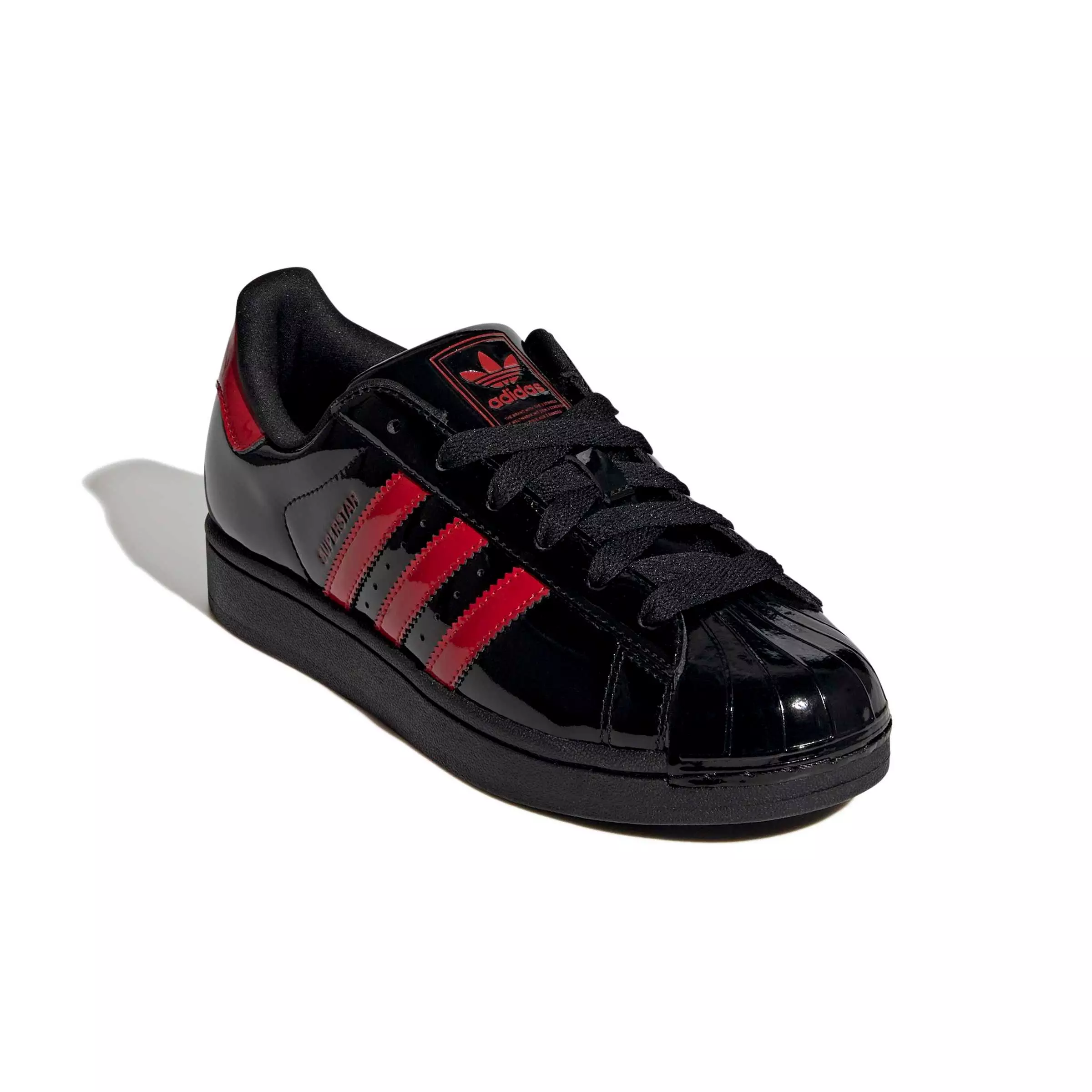 adidas Originals Superstar II "Core Black/Better Scarlet/Core Black" Women's Shoe - BLACK/SCARLET/BLACK
