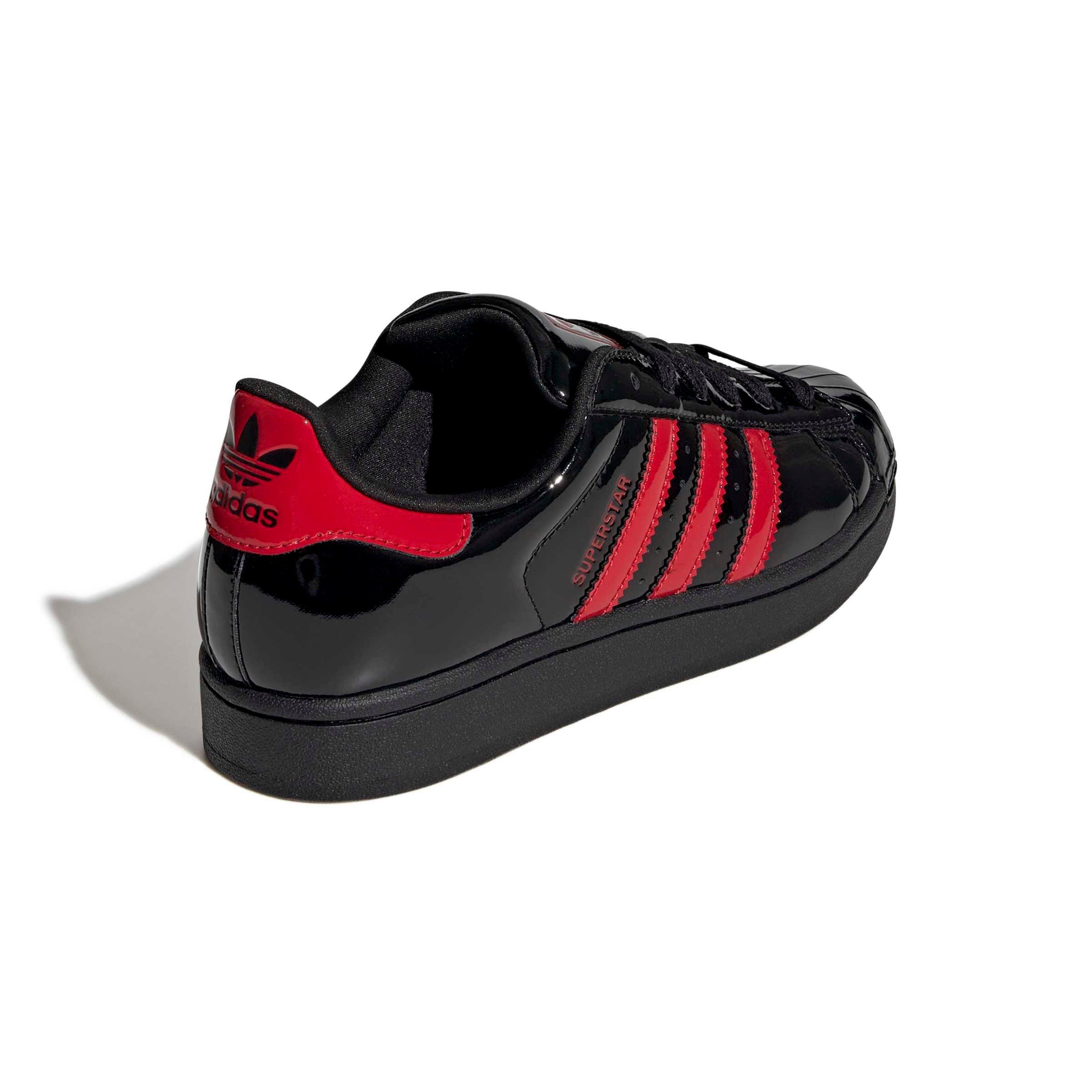 adidas Originals Superstar II "Core Black/Better Scarlet/Core Black" Women's Shoe - BLACK/SCARLET/BLACK Thumbnail View 4