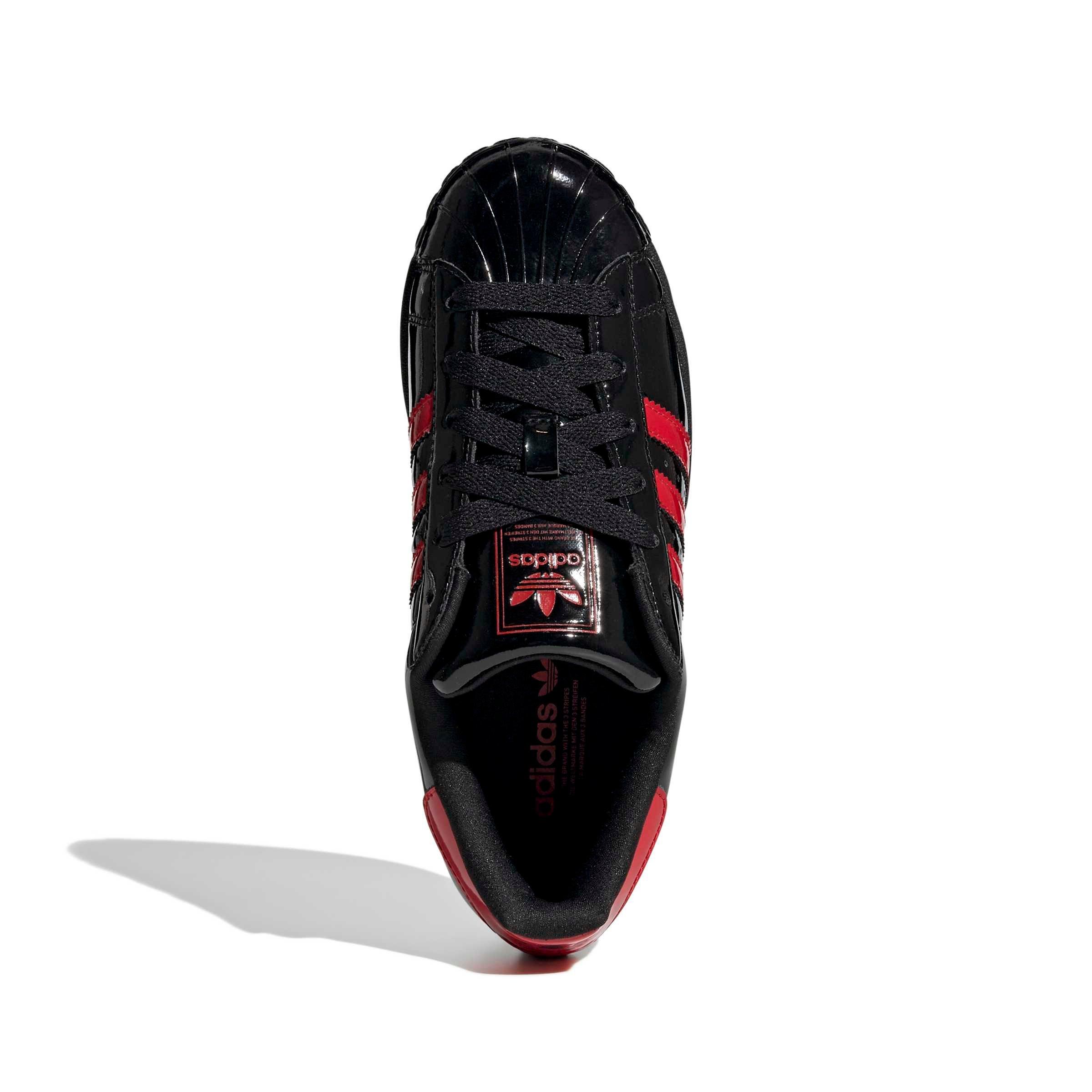 adidas Originals Superstar II "Core Black/Better Scarlet/Core Black" Women's Shoe - BLACK/SCARLET/BLACK Thumbnail View 5