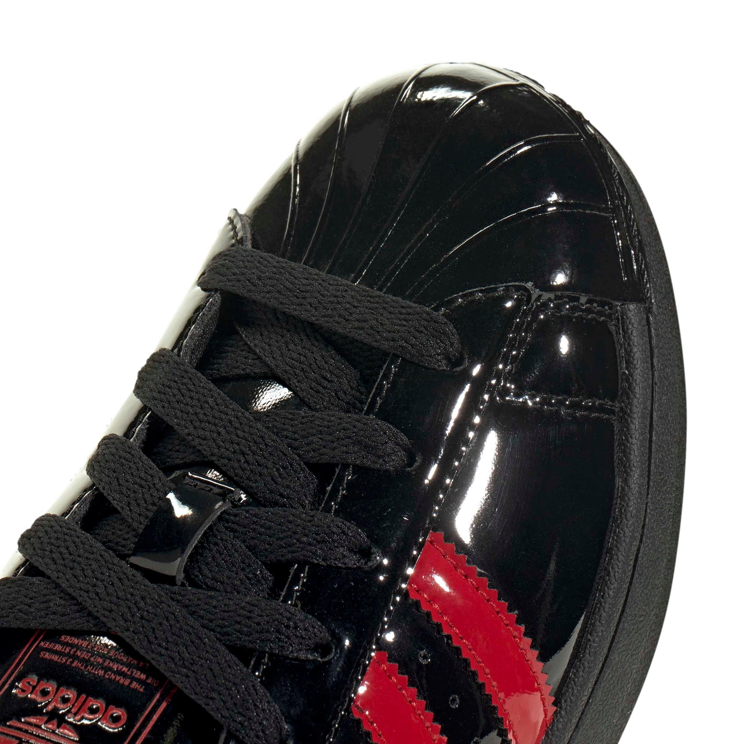 adidas Originals Superstar II "Core Black/Better Scarlet/Core Black" Women's Shoe - BLACK/SCARLET/BLACK Thumbnail View 7