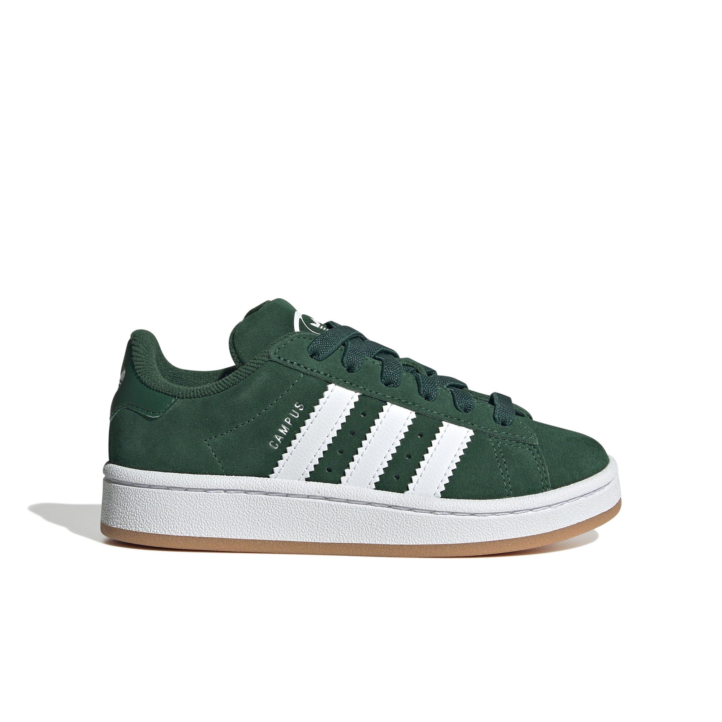 adidas Originals Campus 00s Elastic Lace "Dark Green/Ftwr White/Gum 2" Preschool Boys' Shoe - GREEN/WHITE/GUM 2