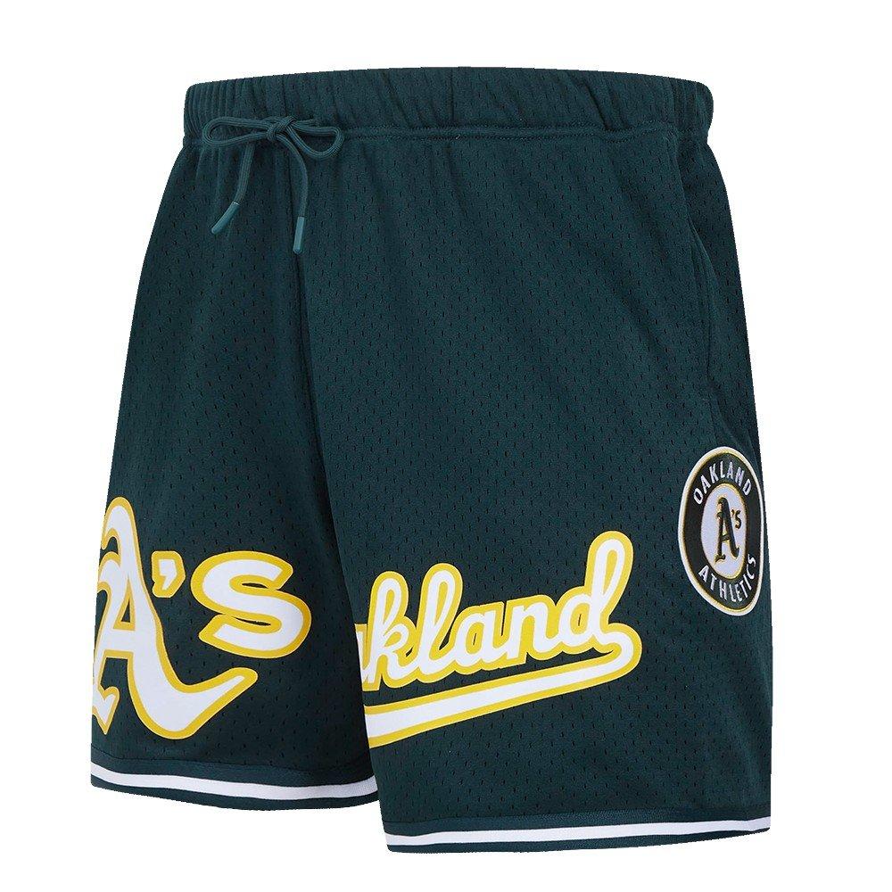 Pro Standard Men's MLB Oakland Athletics Logo Mesh Short - Forest Green - FOREST GREEN
