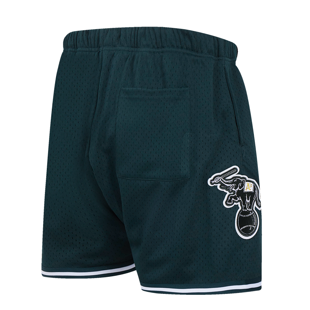 Pro Standard Men's MLB Oakland Athletics Logo Mesh Short - Forest Green - FOREST GREEN