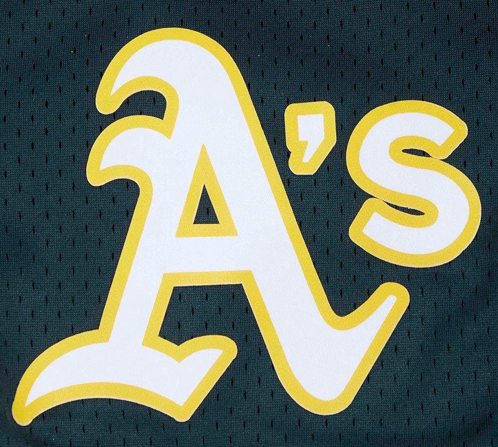 Pro Standard Men's MLB Oakland Athletics Logo Mesh Short - Forest Green - FOREST GREEN