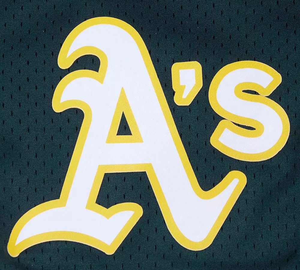 Pro Standard Men's MLB Oakland Athletics Logo Mesh Short - Forest Green - FOREST GREEN