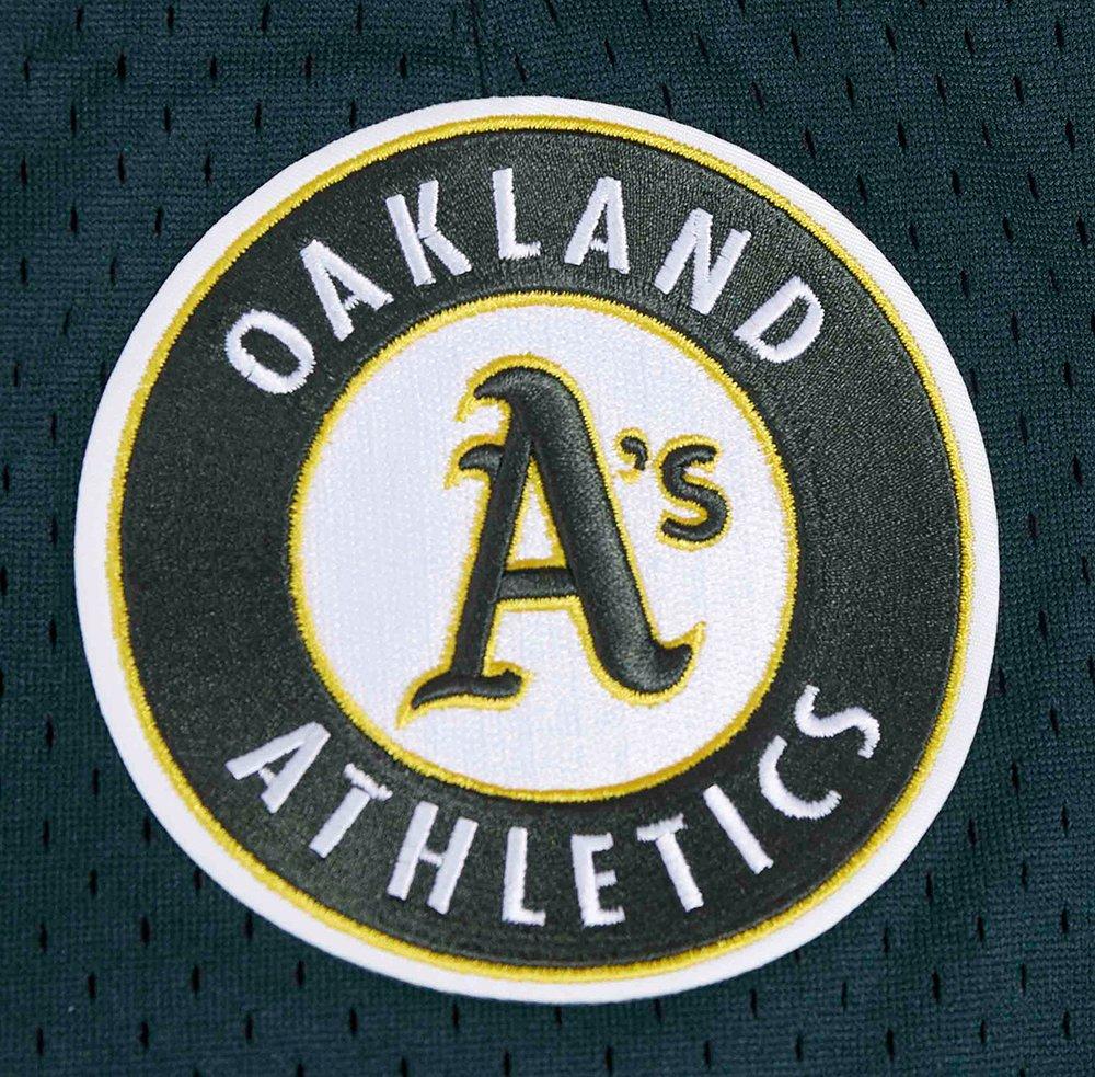 Pro Standard Men's MLB Oakland Athletics Logo Mesh Short - Forest Green - FOREST GREEN