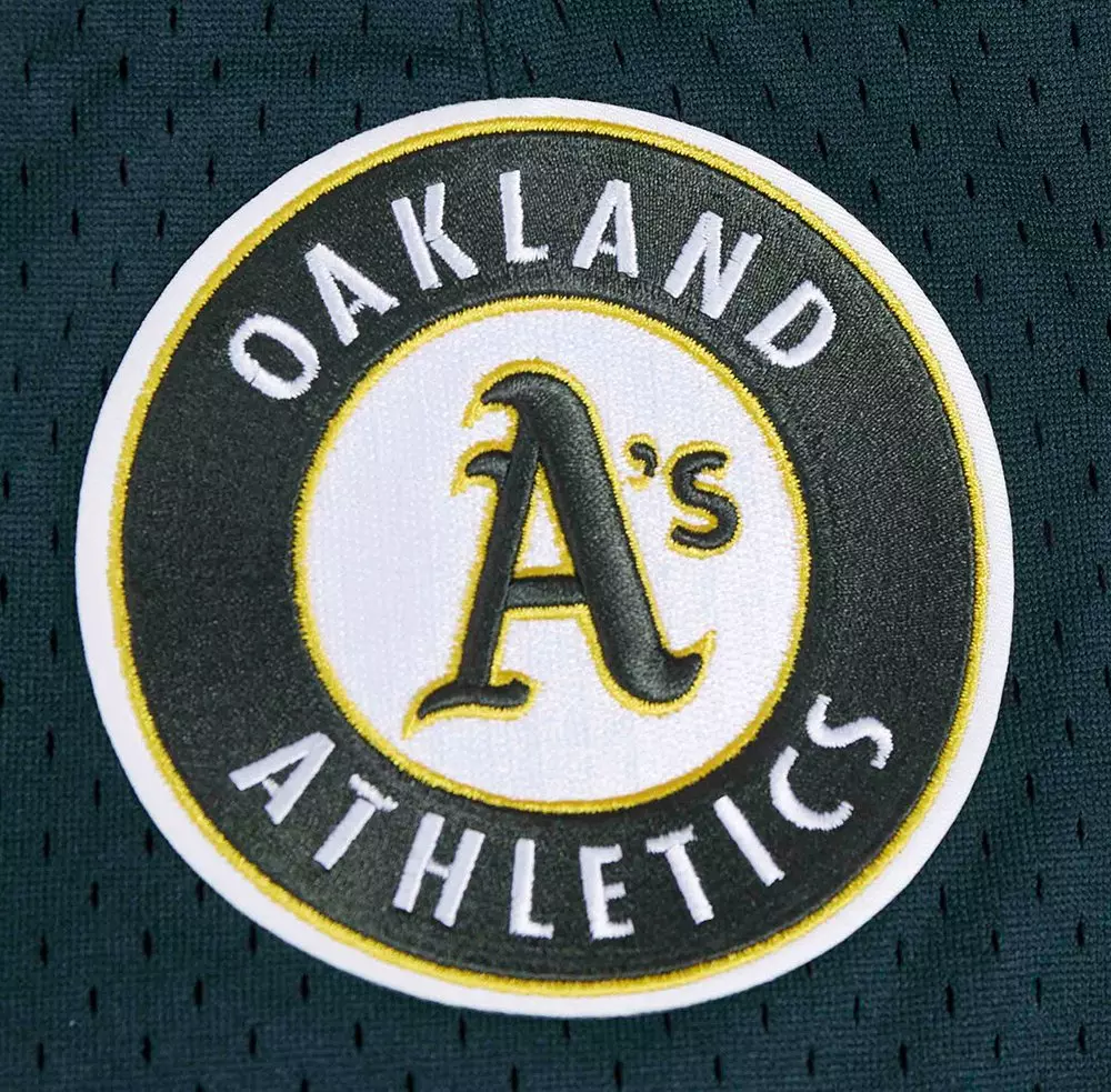 Pro Standard Men's MLB Oakland Athletics Logo Mesh Short - Forest Green - FOREST GREEN