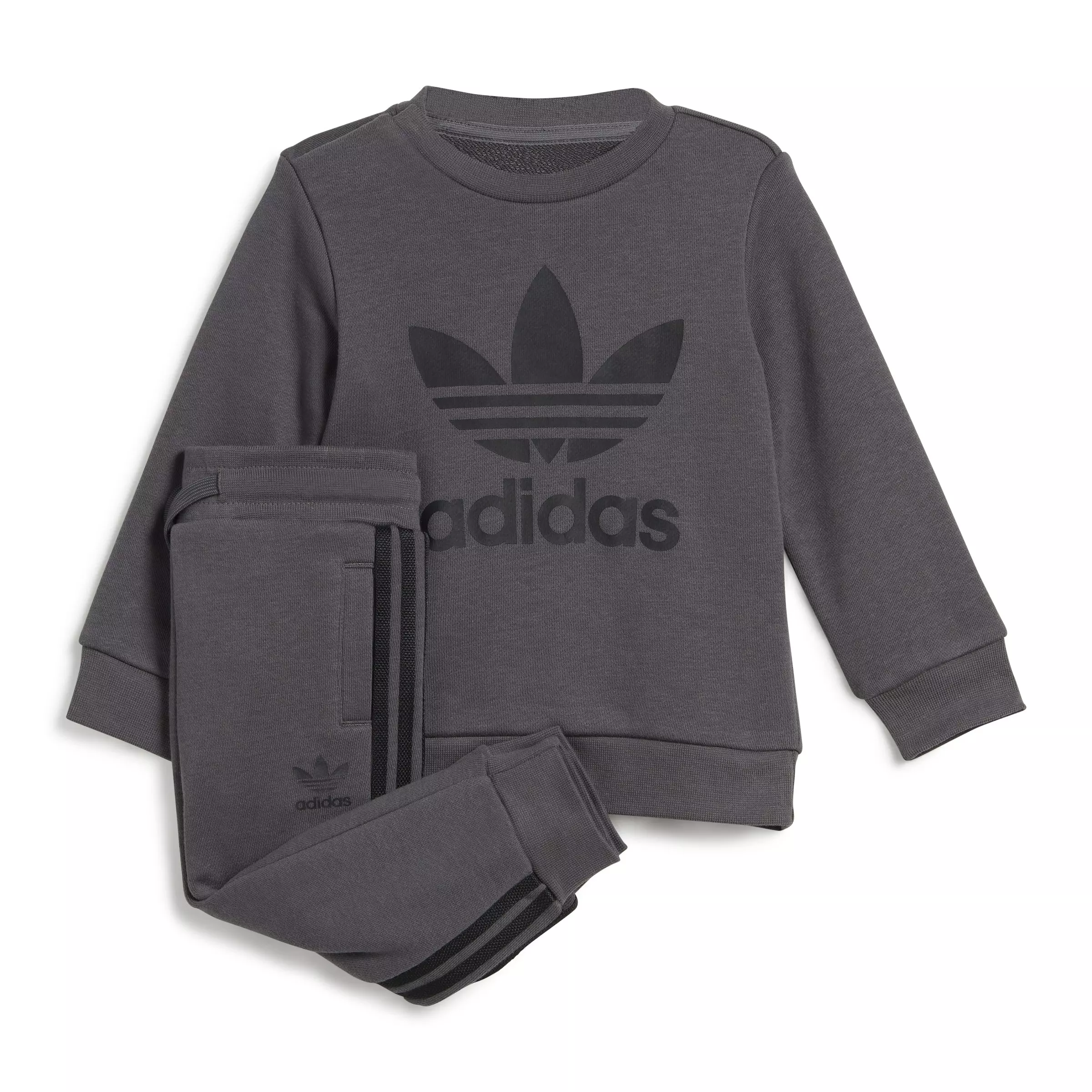 adidas Toddler Crew Sweatshirt Set-Grey - GREY