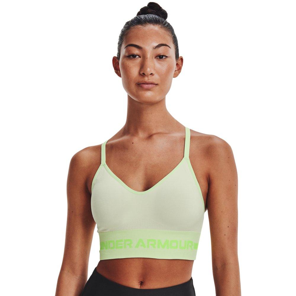 Under Armour Seamless Low Long Heather Bra Sugar Mint/Quirky Lime