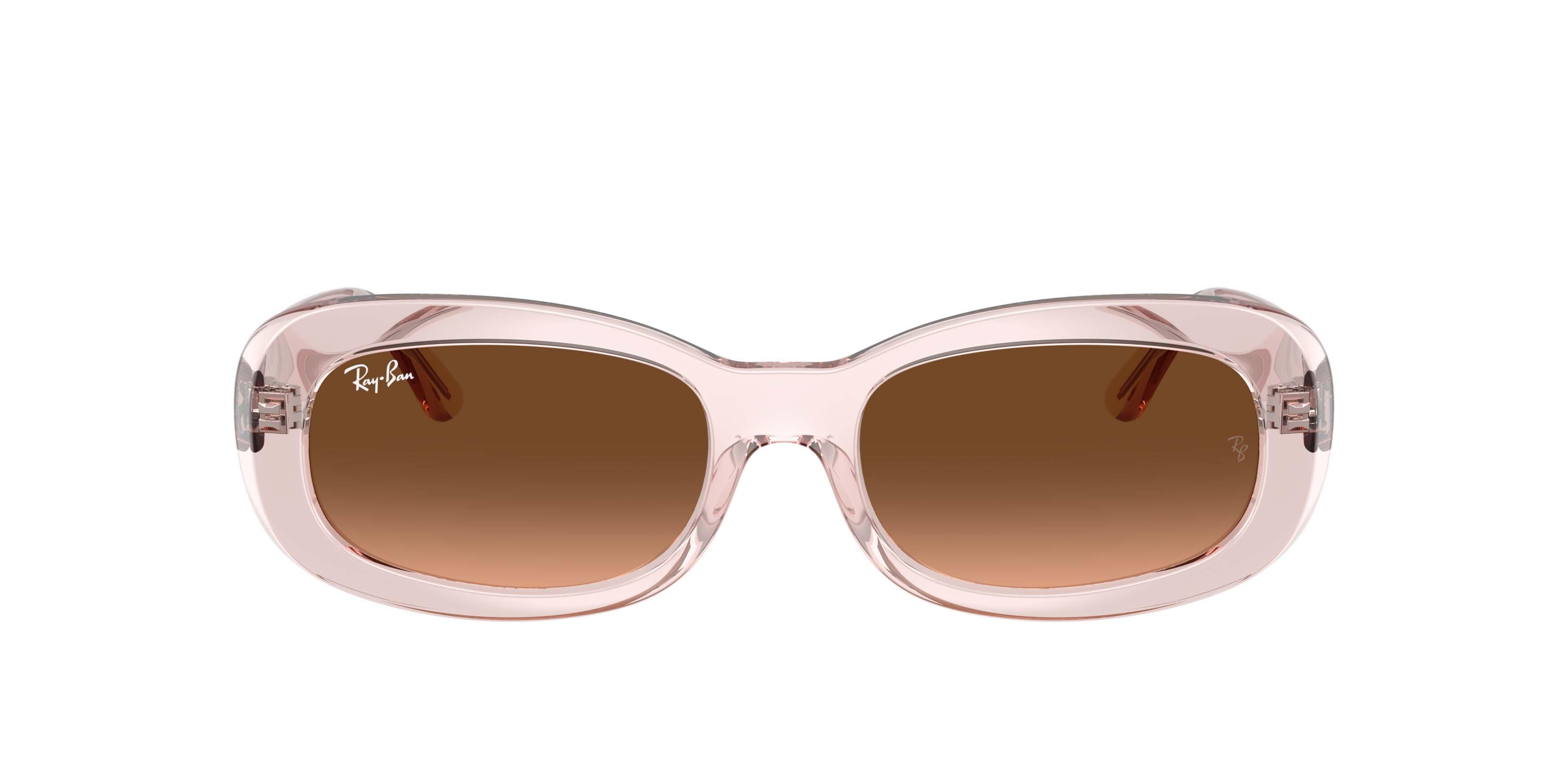 Ray-Ban RB2221 Pink Gradient Brown Sunglasses - Transparent Pink - PINK/BROWN