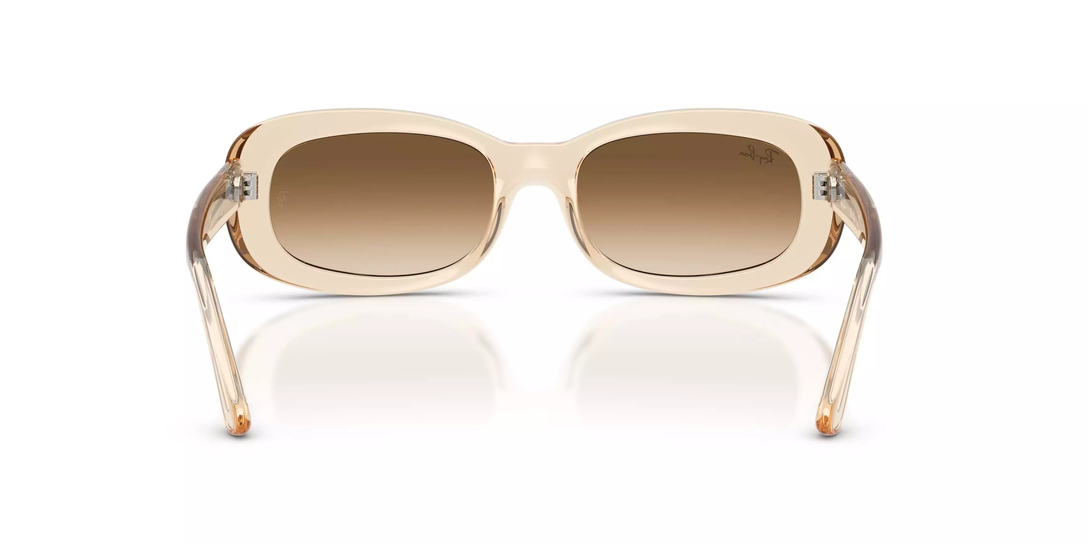 Ray-Ban RB2221 Clear Gradient Brown Sunglasses - Transparent Nude - BROWN