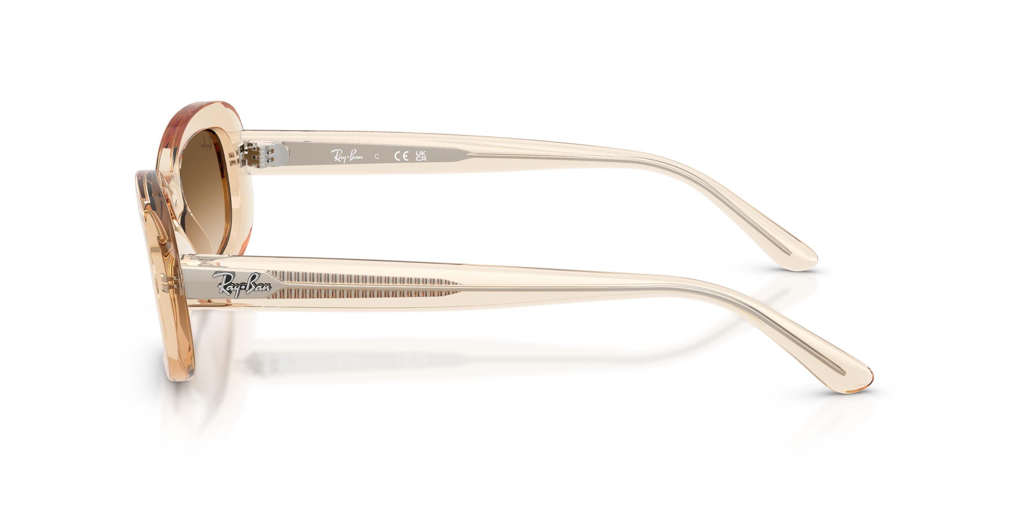 Ray-Ban RB2221 Clear Gradient Brown Sunglasses - Transparent Nude - BROWN