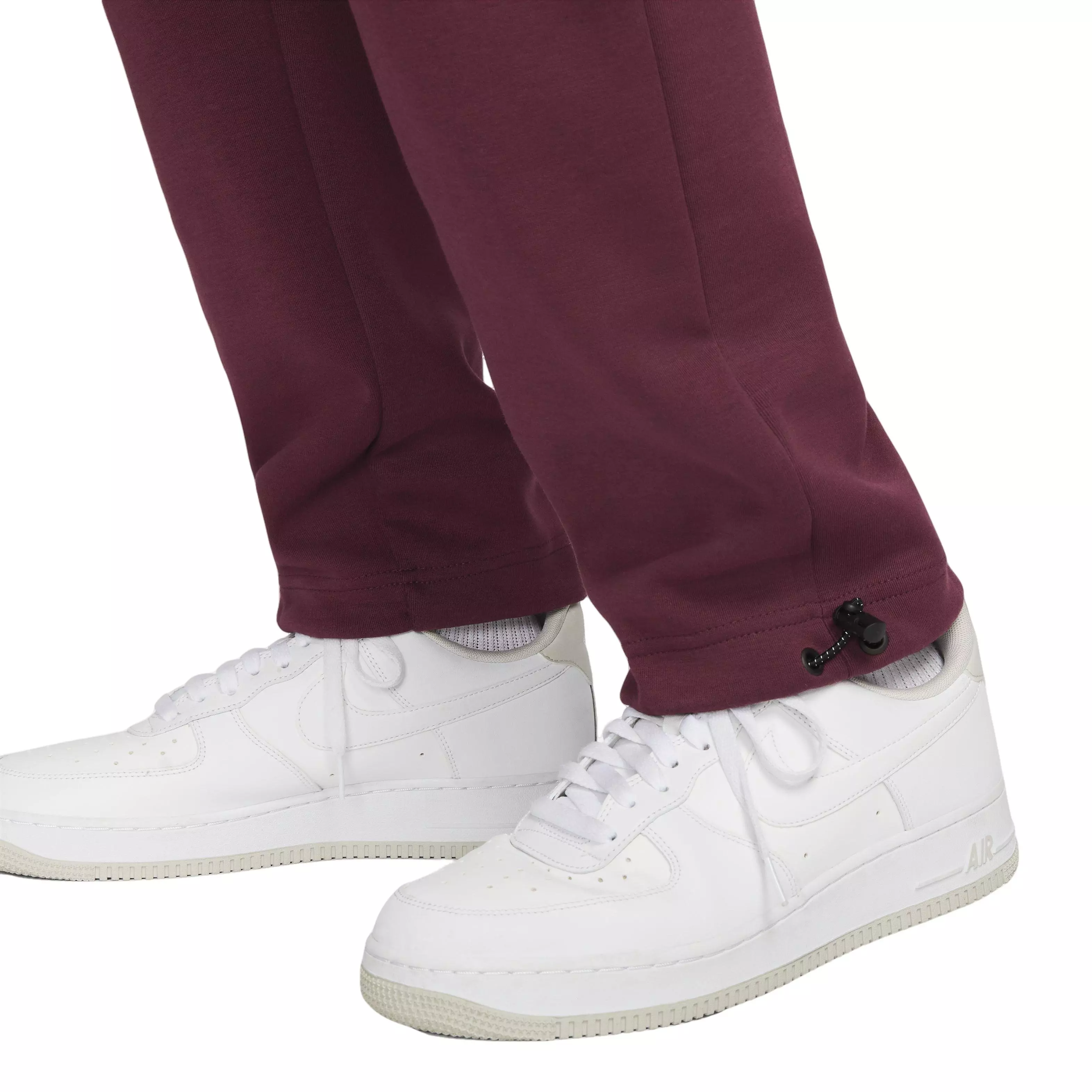Nike Men's Sportswear Straight Leg Tech Fleece Bungee Pants - MAROON