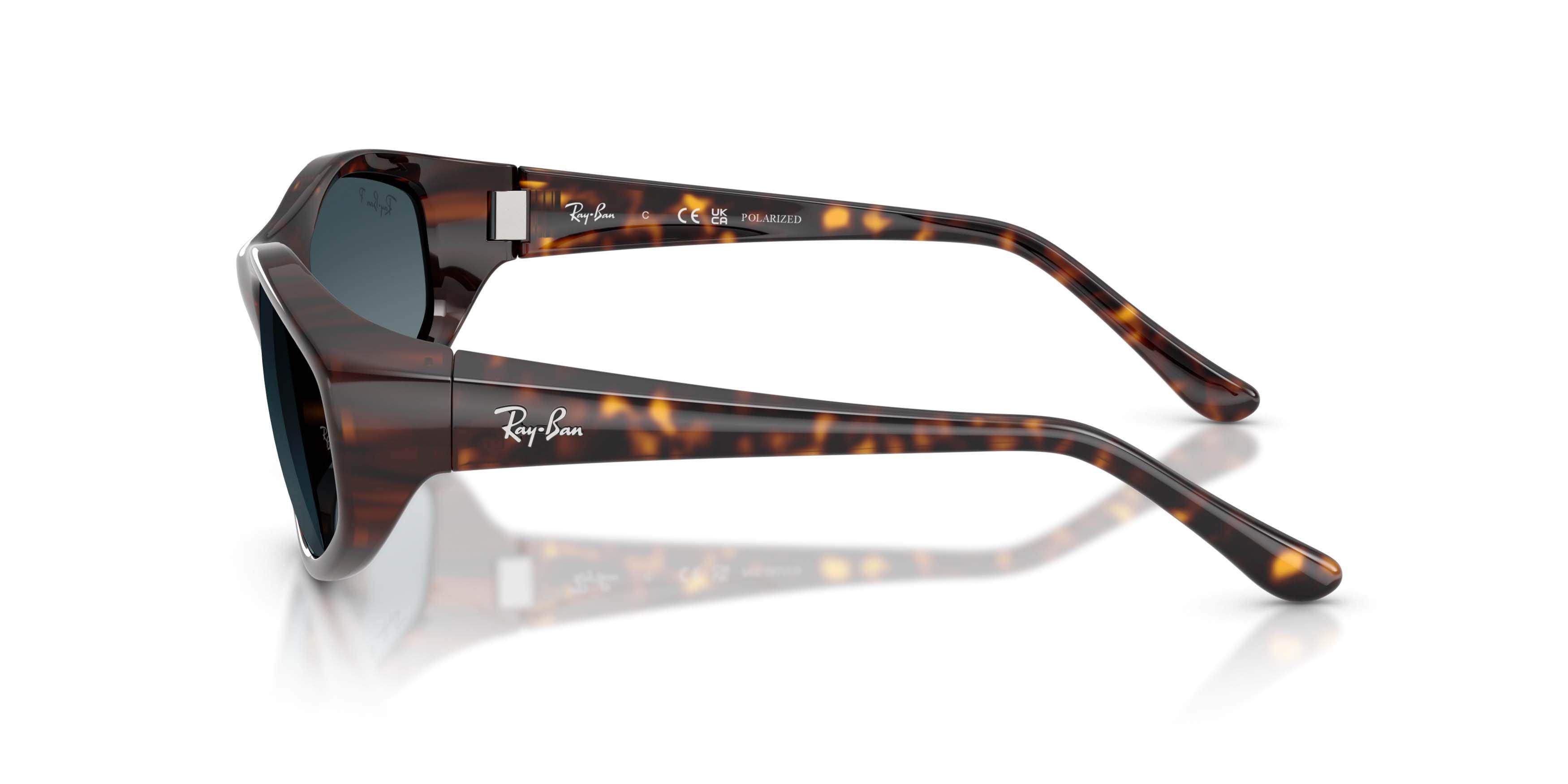 Ray-Ban RB2228 Light Blue Gradient Dark Polarized Sunglasses - Havana - BROWN