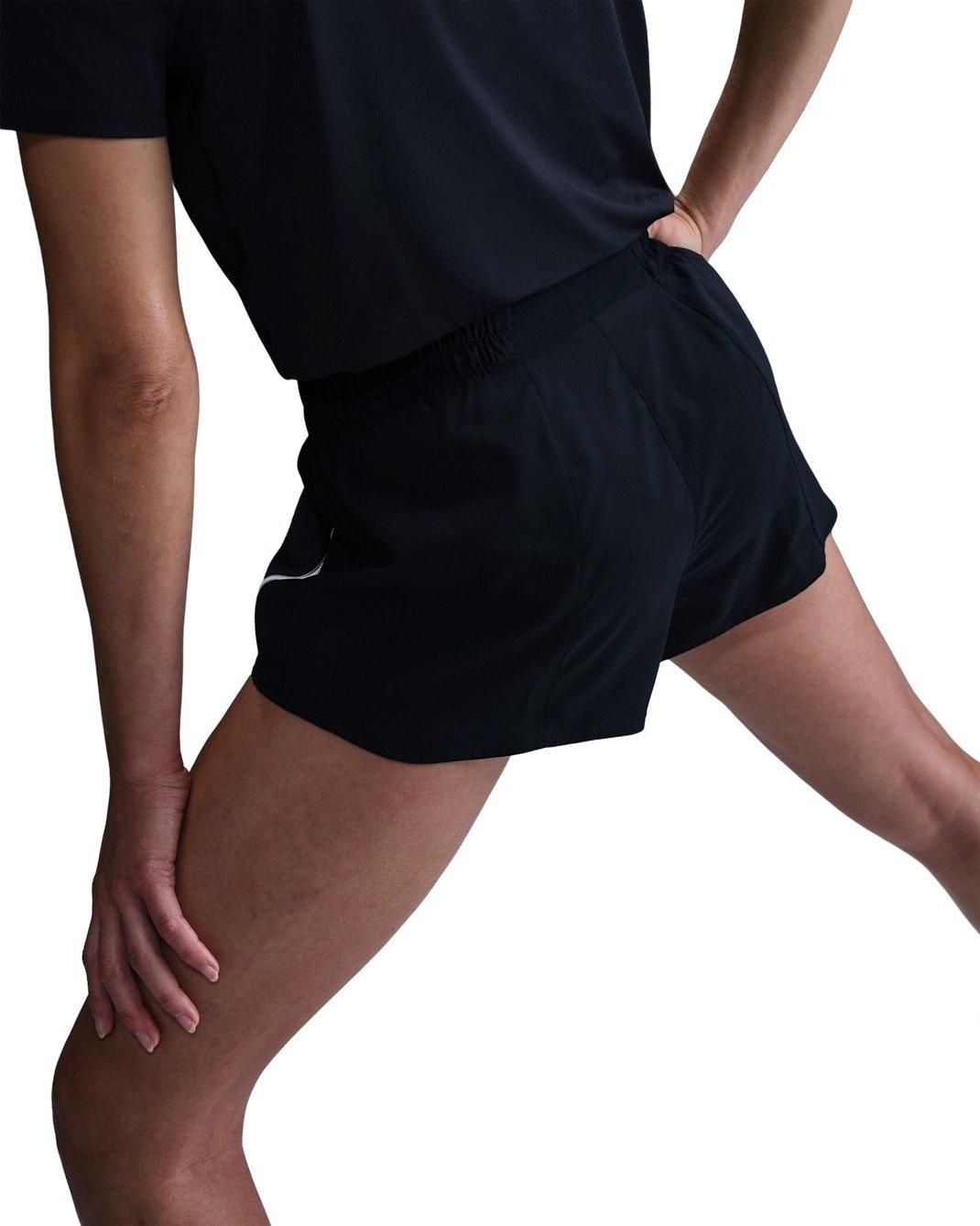 Nike Women's One Dri-FIT Mid-Rise Brief-Lined Running Shorts - Black - BLACK Thumbnail View 2