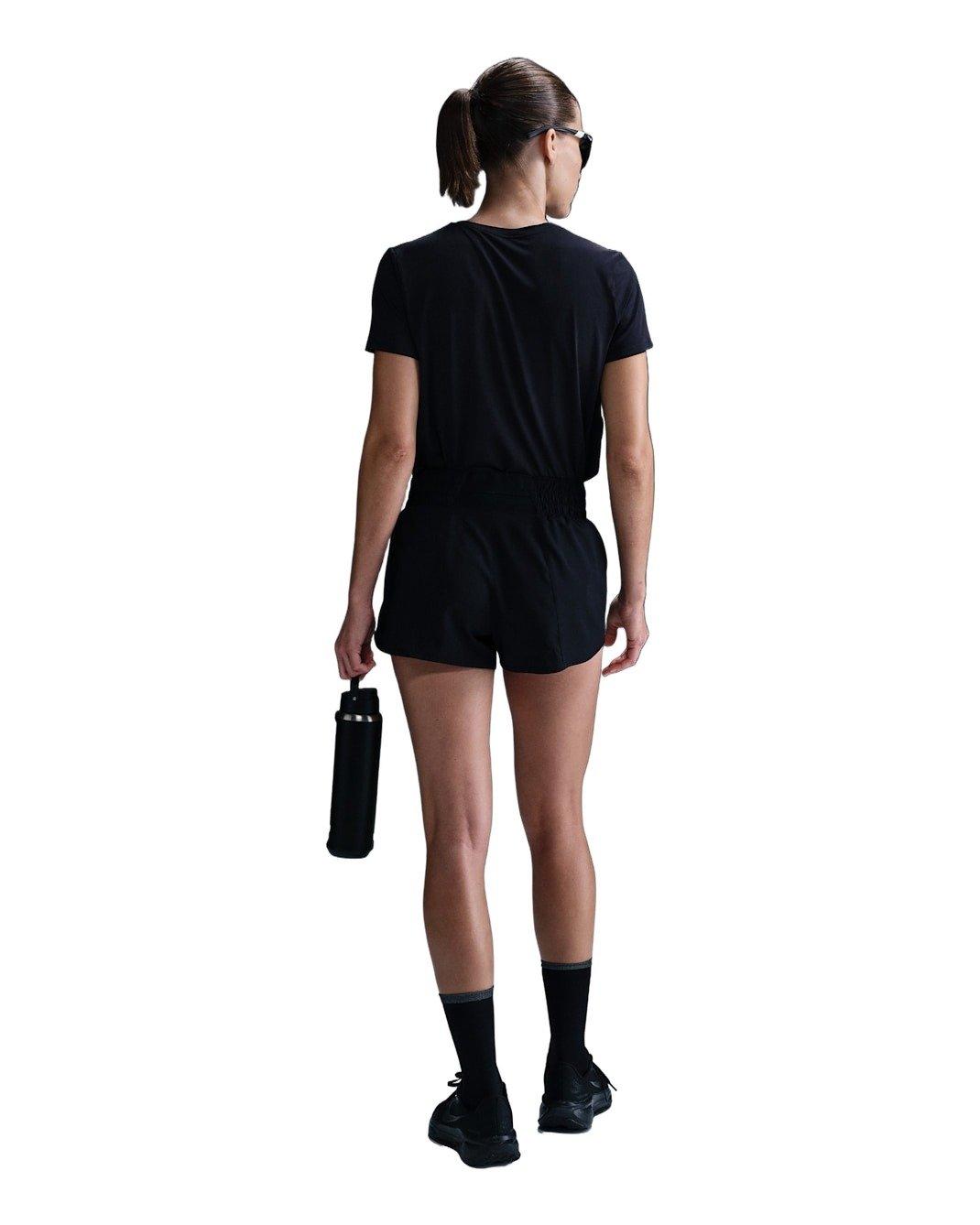 Nike Women's One Dri-FIT Mid-Rise Brief-Lined Running Shorts - Black - BLACK Thumbnail View 5